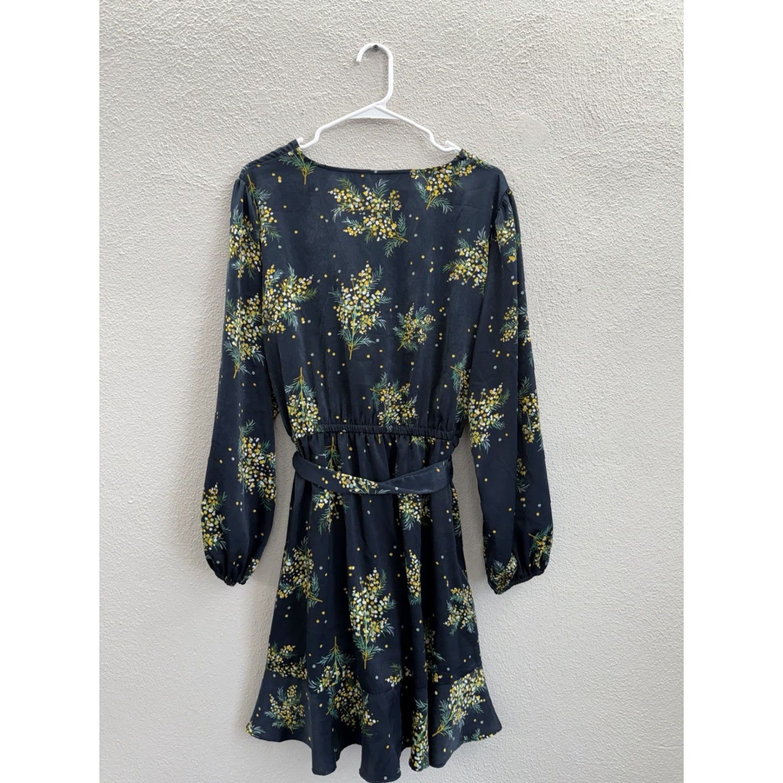 Vintage LC Lauren Conrad Dress XL Blue Long Sleeve Surplice Neckline Knit Knee Length V-Neck Womens Dress Size XL / US 12-14 / IT 48-50 - 7 Thumbnail