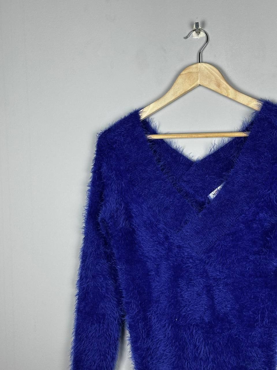 Morgan De Toi Morgan De Toi Blue Mohair Avant Garde Long Sleeve Sweater Size XS / US 0-2 / IT 36-38 - 3 Thumbnail