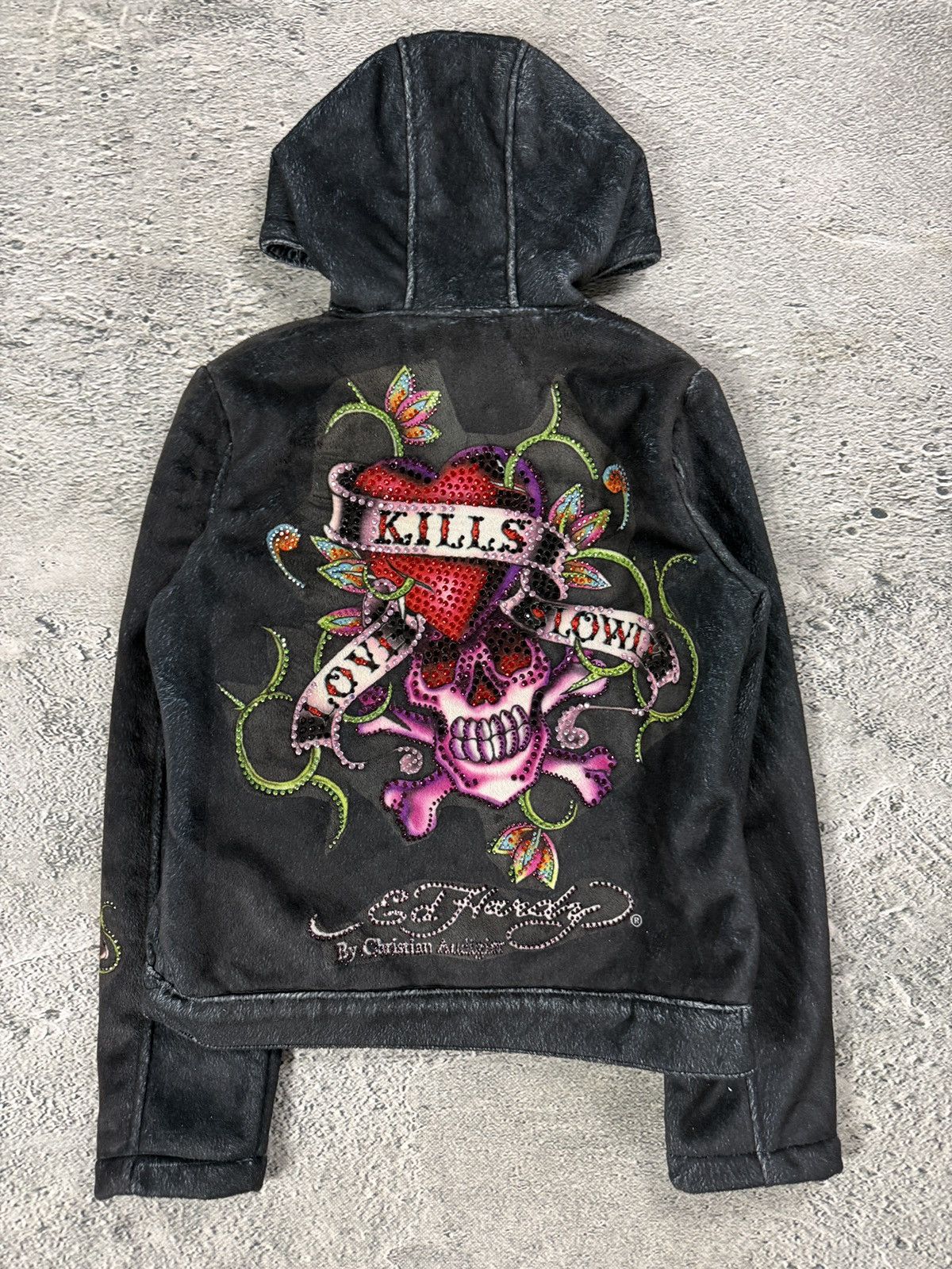 Ed Hardy Ed Hardy zip hoodie black red vintage Y2K faux fur Size M / US 6-8 / IT 42-44 - 8 Thumbnail
