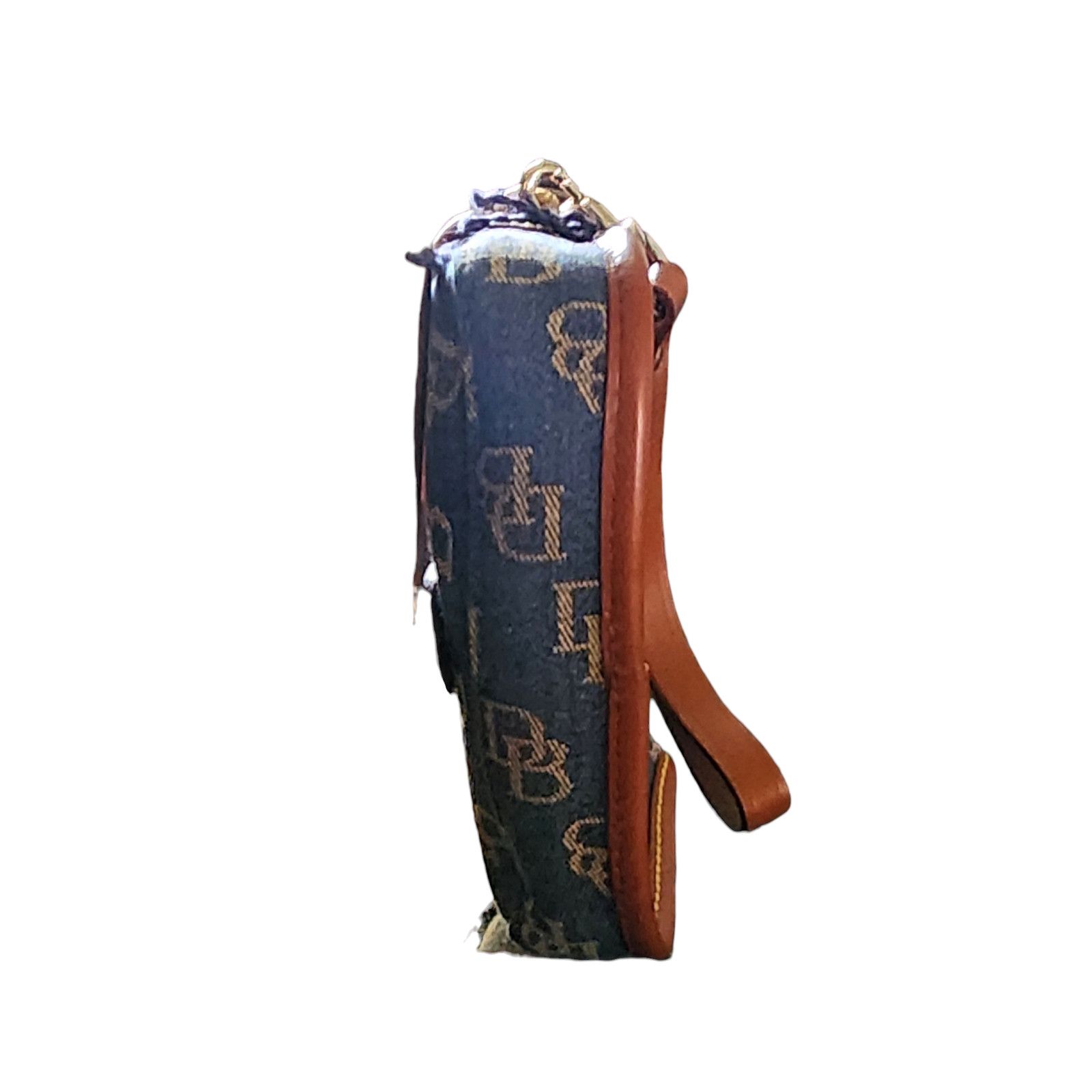 Dooney & Bourke Dooney & Bourke Blue Jean Brown Leather Trim Wristlet Size ONE SIZE - 10 Thumbnail