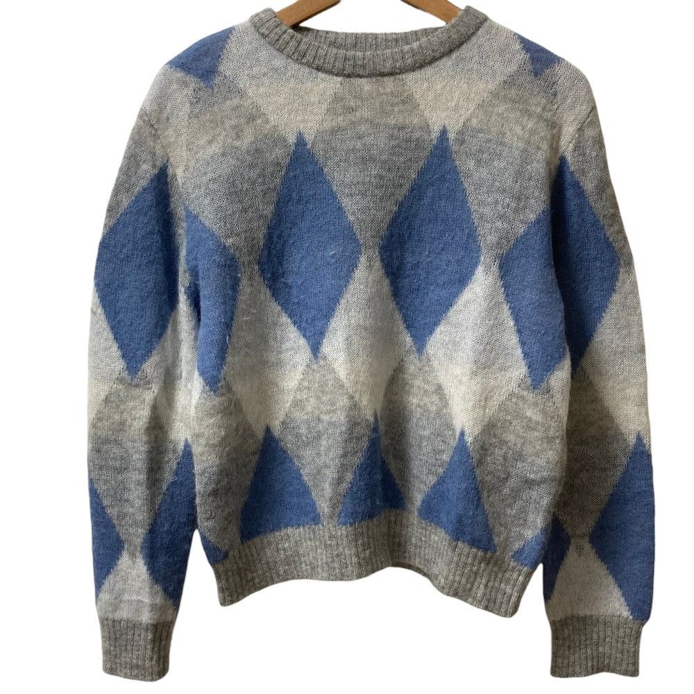 Other Other BLUE LABEL CRESTBRIDGE Hairy Argyle Knit Sweater Textile Tops 55N15651 DUTY FREE for USA Size ONE SIZE - 1 Thumbnail