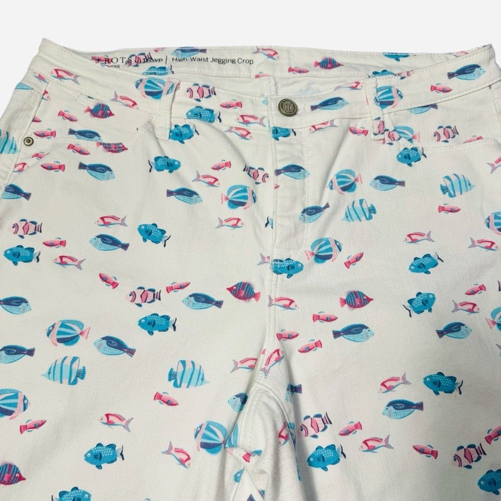 Talbots Talbots High Waist Jegging Crop Pants Fish Print Jeans Size Size 40" / US 18 - 6 Thumbnail