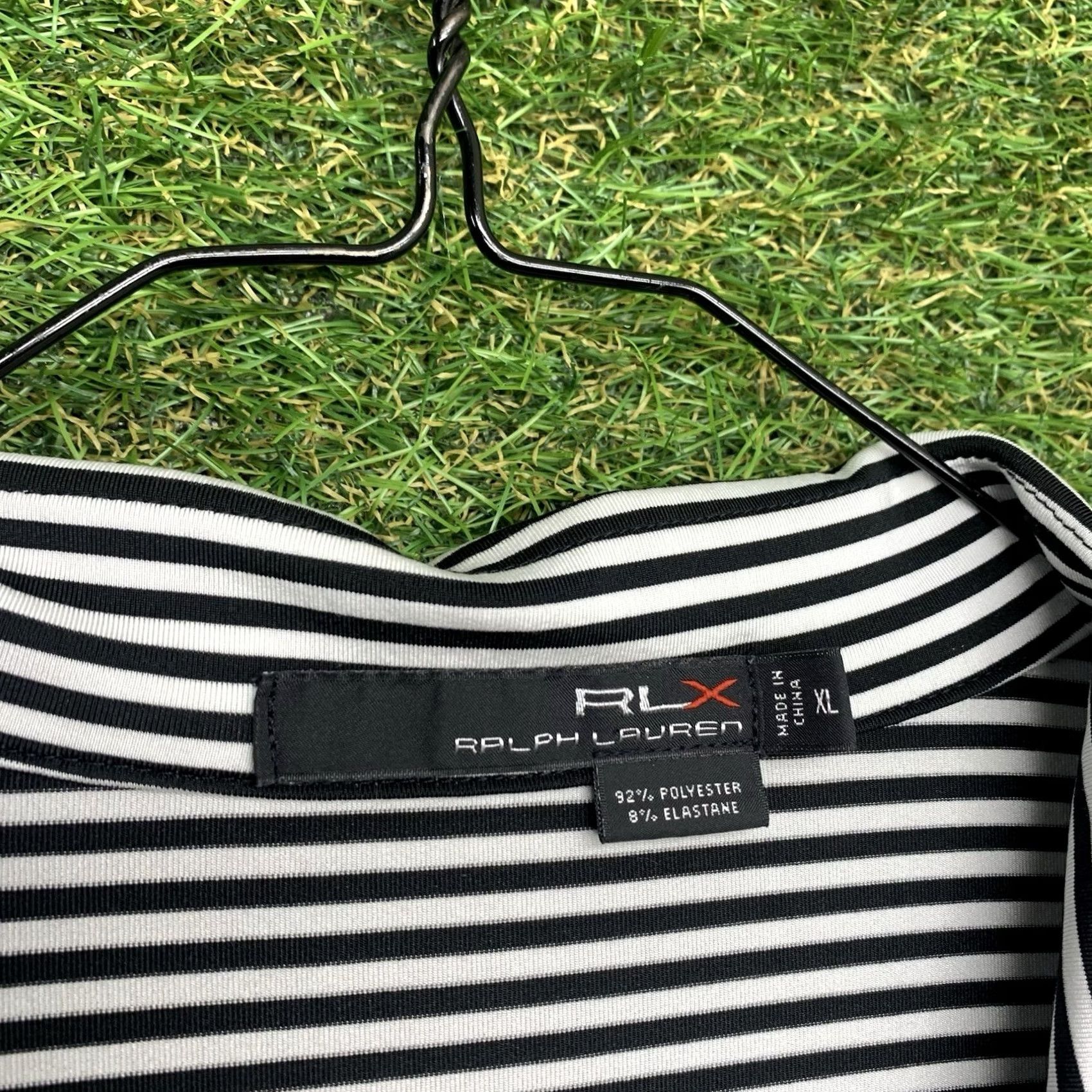 Ralph Lauren Ralph Lauren RLX Polo Golf Shirt Mens XL Black Striped Athletic Sportswear Sport Polo Shirt Slim Fit Size US XL / EU 56 / 4 - 7 Thumbnail