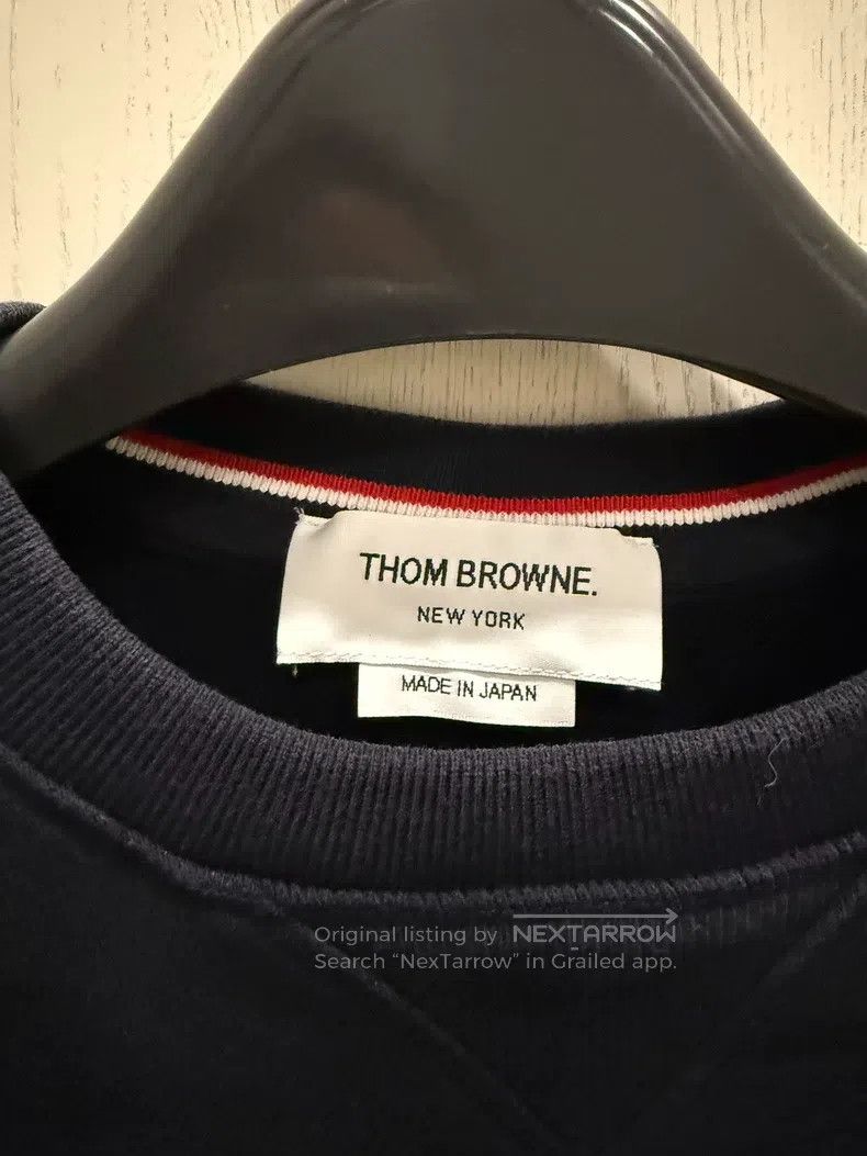 Thom Browne Thom Browne Blue-gray hoodie with four stripes Size US S / EU 44-46 / 1 - 2 Thumbnail