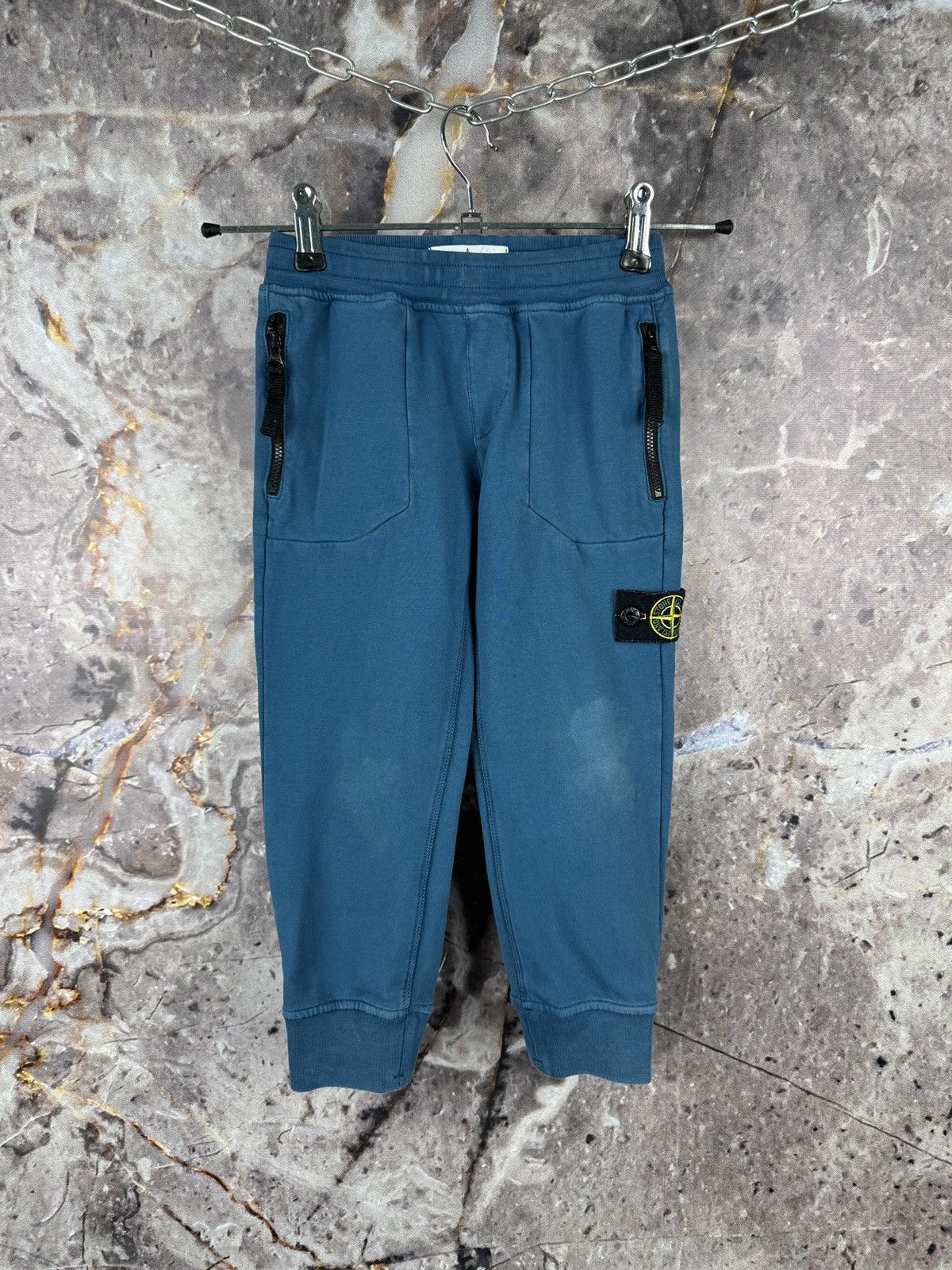 Stone Island Stone Island Junior Boys Sweatpants Teal LogPatch Size 4/104 Size US 26 / EU 42 - 1 Thumbnail