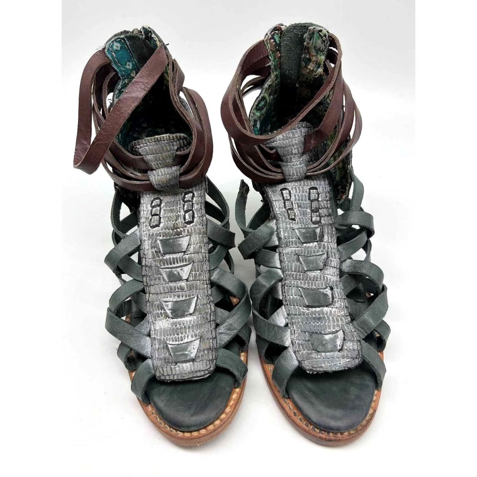 FREEBIRD FreeBird Block Heels Green Size 6 Pre-Owned Size US 6 / IT 36 - 5 Thumbnail