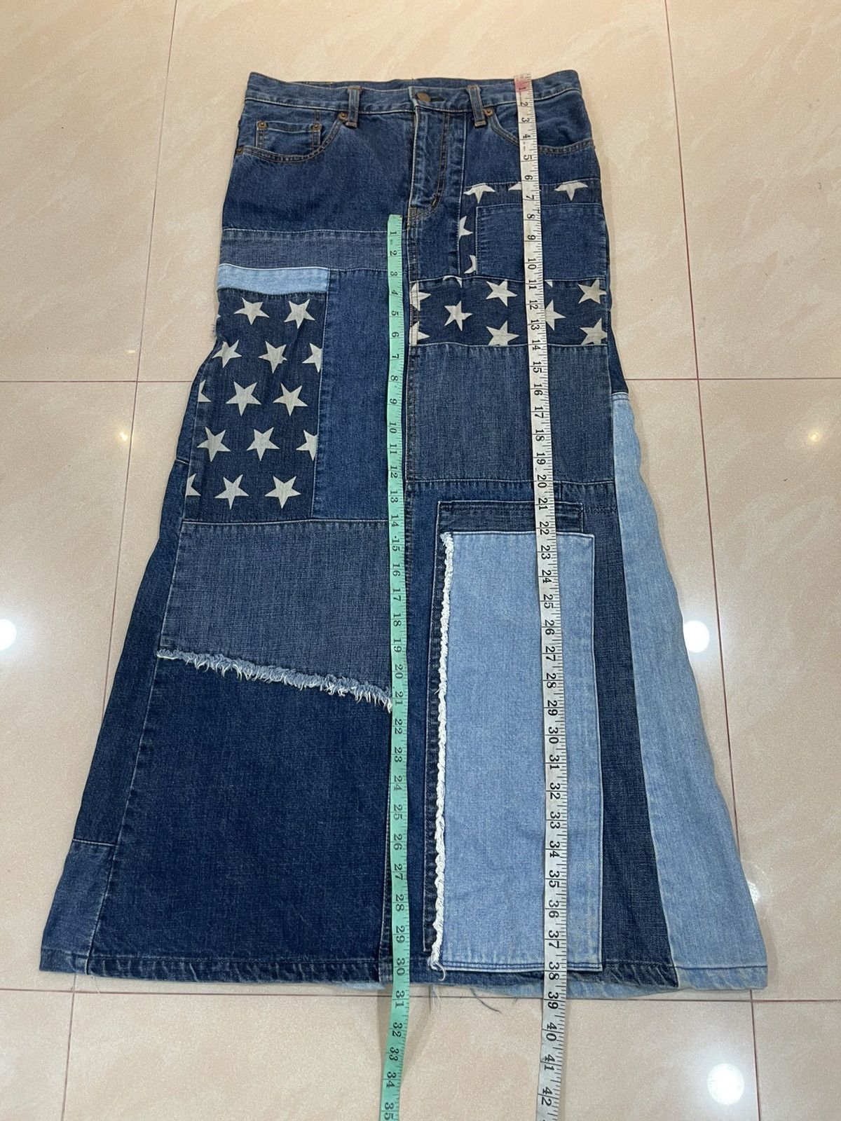Hysteric Glamour Hysteric Glamour Kinky Star Patchwork Long Skrit Size 30" / US 8 / IT 44 - 9 Thumbnail