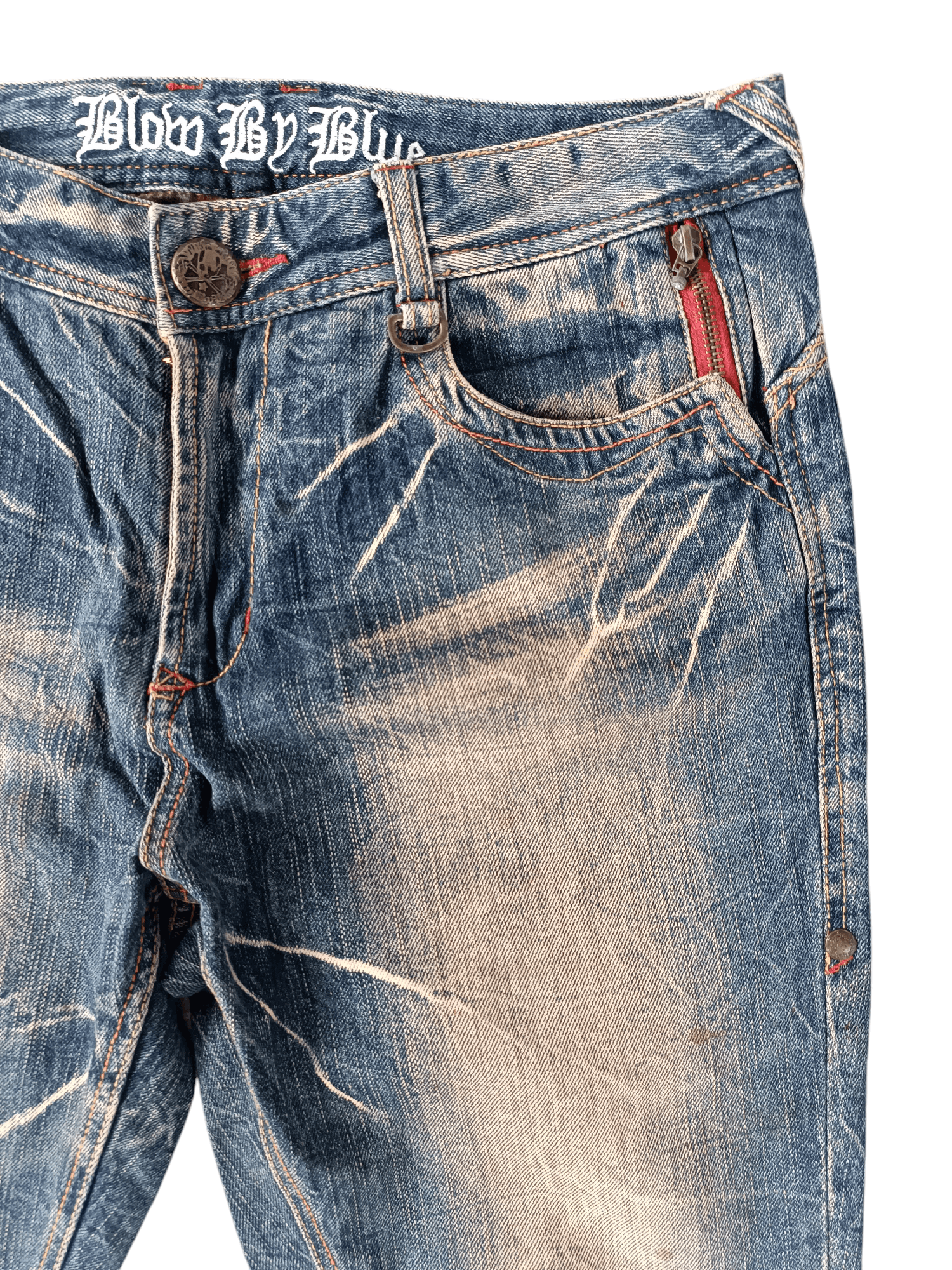 If Six Was Nine × Japanese Brand × Le Grande Bleu (L.G.B.) Blow by Blue Japan Made Washed Whisker Denim Size US 32 / EU 48 - 14 Thumbnail