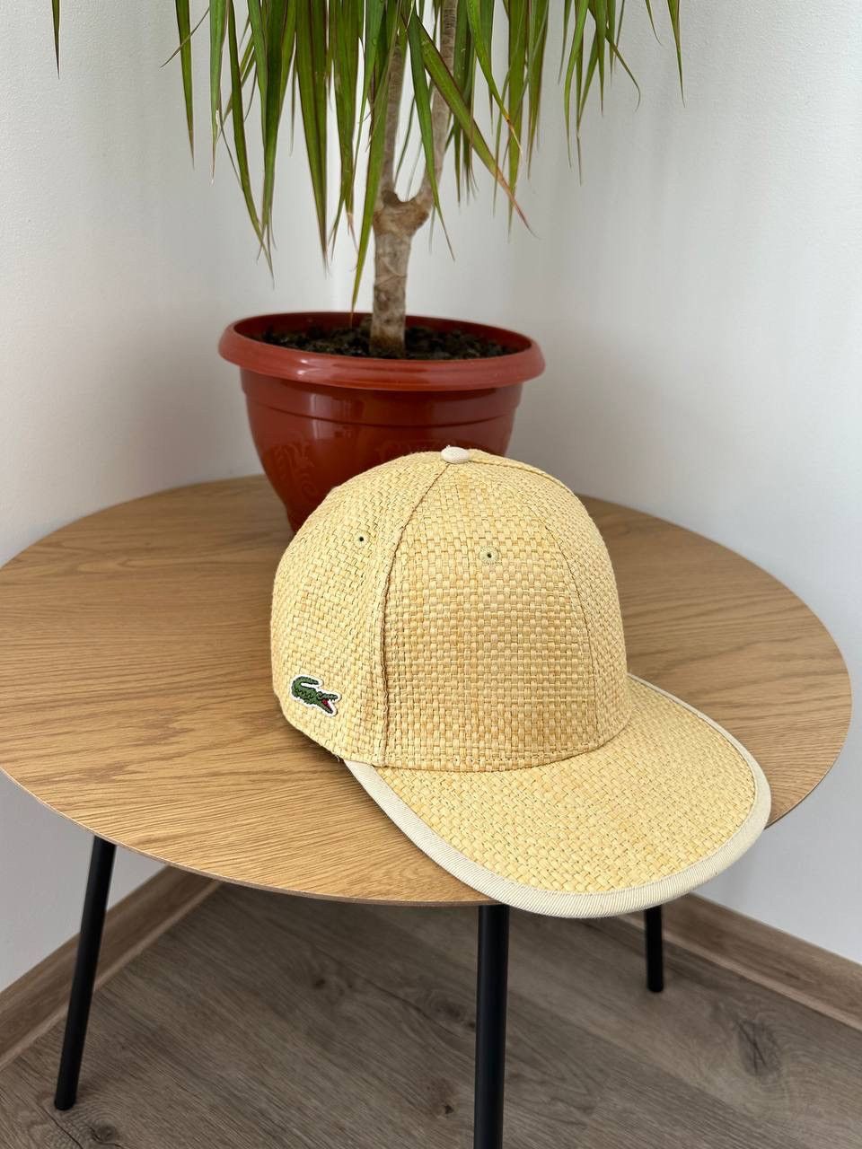 Lacoste × Vintage Lacoste L!VE Woven Straw Lok Cap Hat Logo Embroidered Size L Size ONE SIZE - 8 Thumbnail