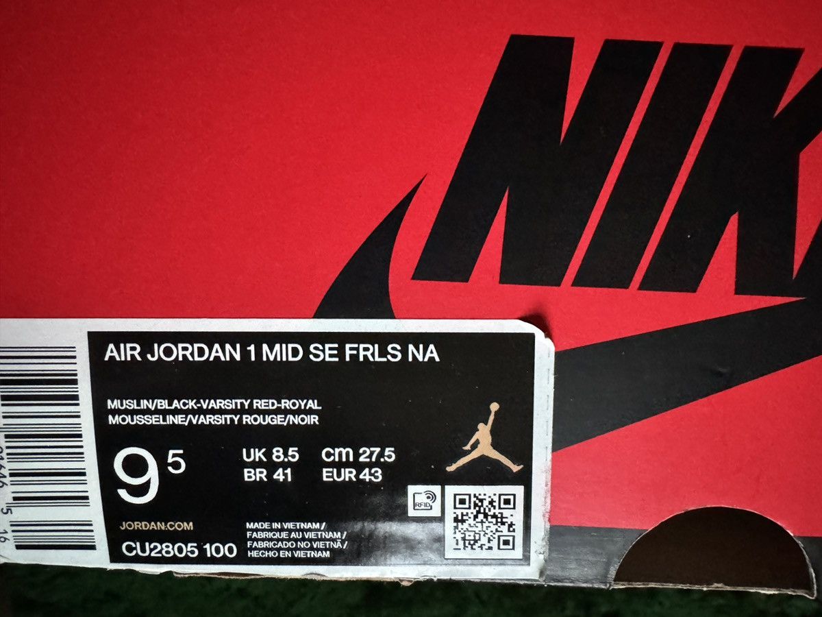 Jordan Brand × Nike Jordan 1 Mid Blue The Great Fearless Size US 9.5 / EU 42-43 - 4 Thumbnail