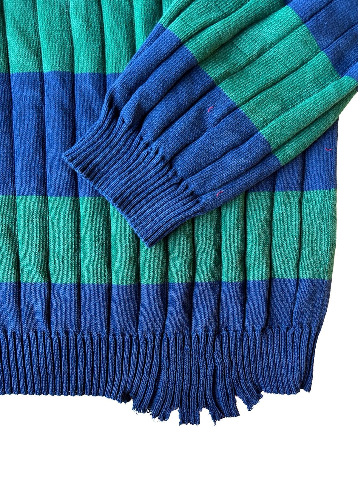 Balenciaga Balenciaga 3B Logo Destroyed Multicolor Knit Sweater Size US M / EU 48-50 / 2 - 5 Thumbnail