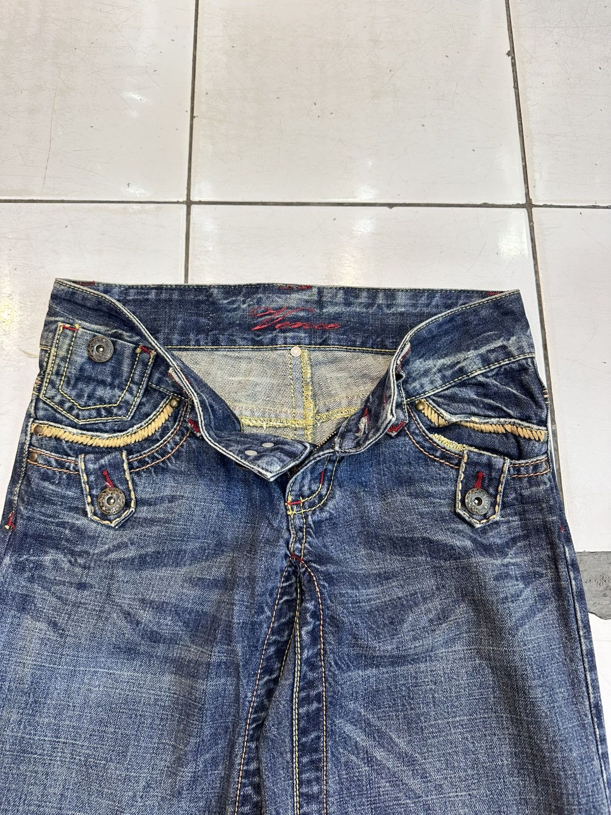 GOA Crazy 2000s Distressed Vence Flare Jeans Goa Lgb Y2K Style Size US 30 / EU 46 - 6 Thumbnail