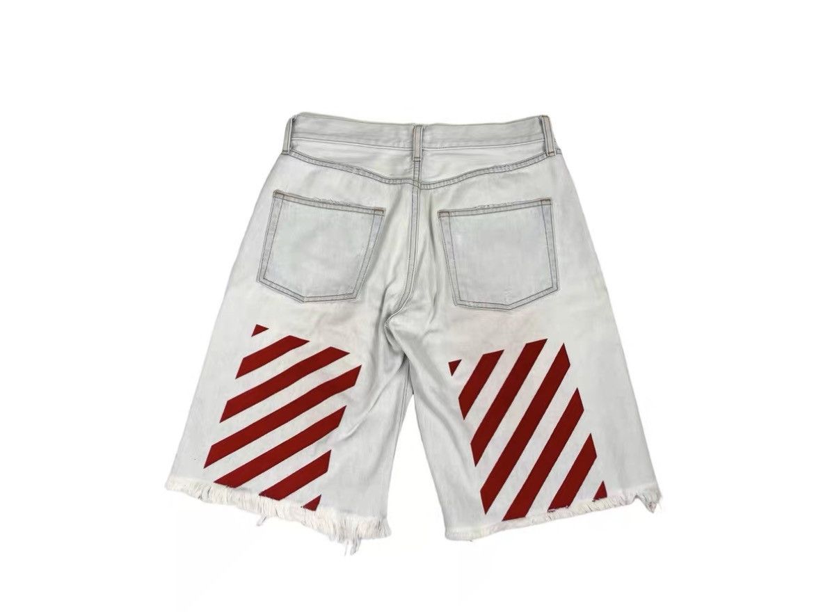 Off-White Off-White Eagle Embroidered Denim Shorts J31 Size US 28 / EU 44 - 2 Thumbnail