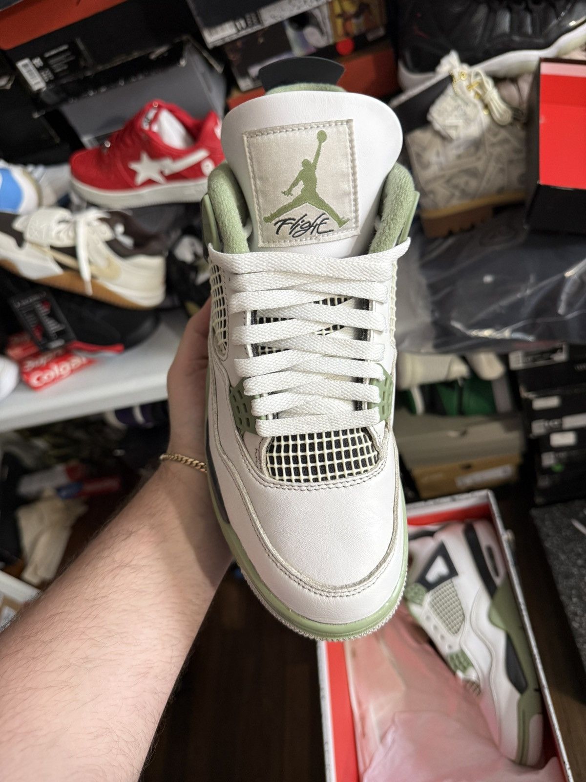 Jordan Brand Jordan retro 4 seafoam sz 8.5m/10w Size US 8.5 / EU 41-42 - 2 Thumbnail