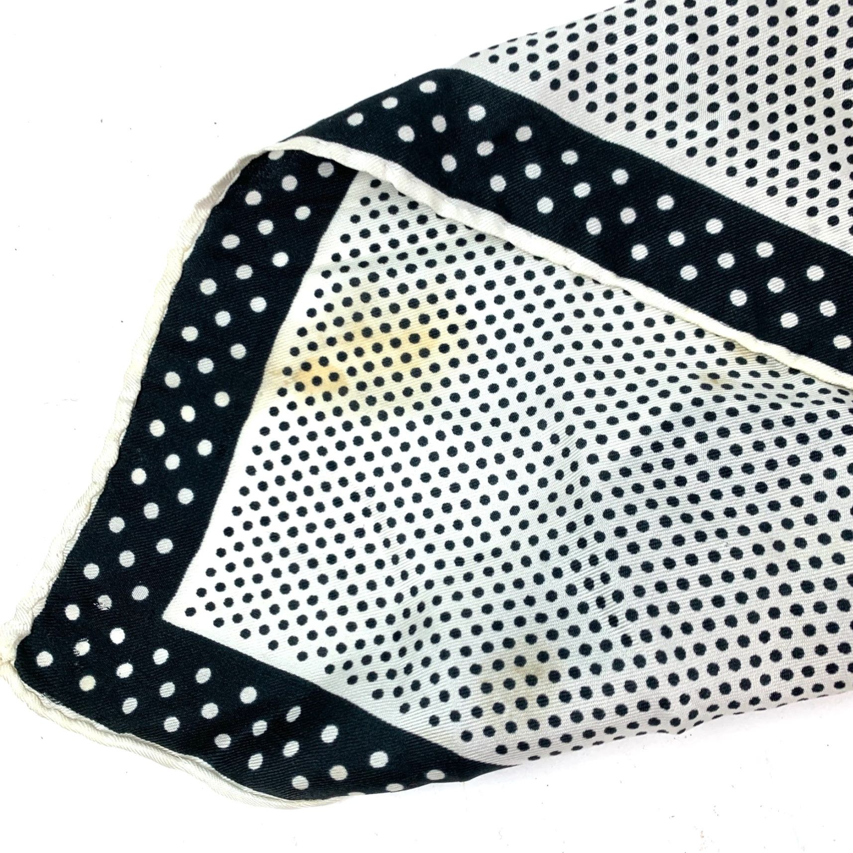 Vintage VINTAGE Black White Polka Dot Neck Scarf 11" x 40.5" Polka Dot Scarf Women Mens Size ONE SIZE - 5 Thumbnail