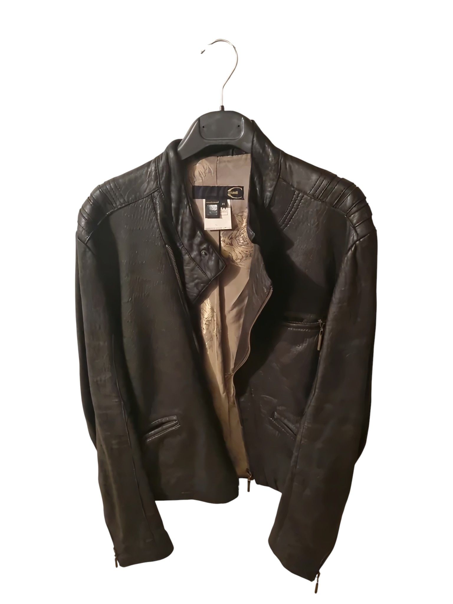 Roberto Cavalli LEATHER BIKER JACKET Size US M / EU 48-50 / 2 - 2 Thumbnail