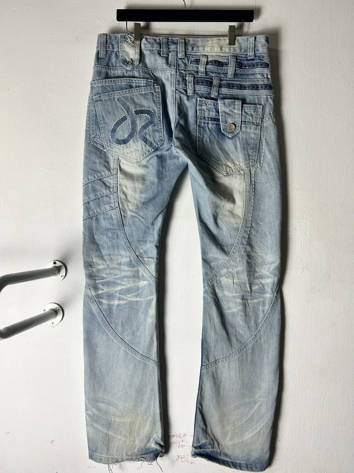 Japanese Brand Blue Jeans Rag Famous Denim Multipocket Japan Style Size US 35 - 9 Thumbnail