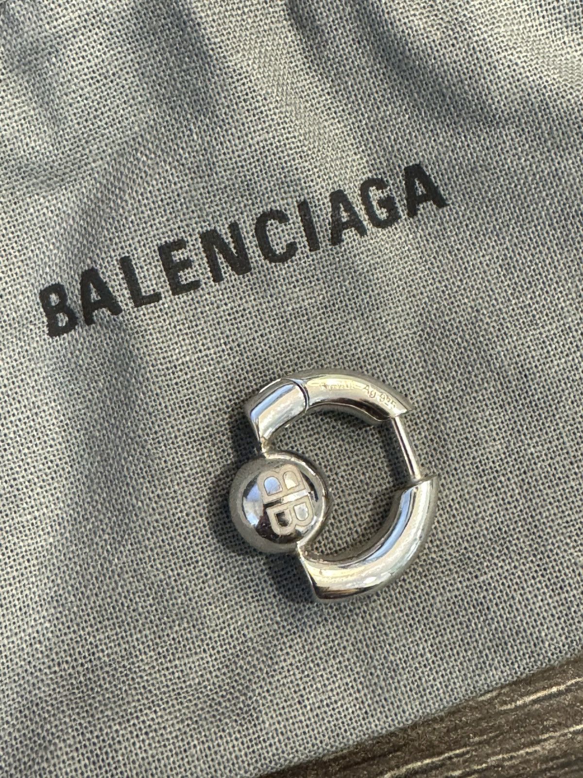 Balenciaga Balenciaga Cut XS Sterling-Silver Single Earring Size ONE SIZE - 1 Thumbnail