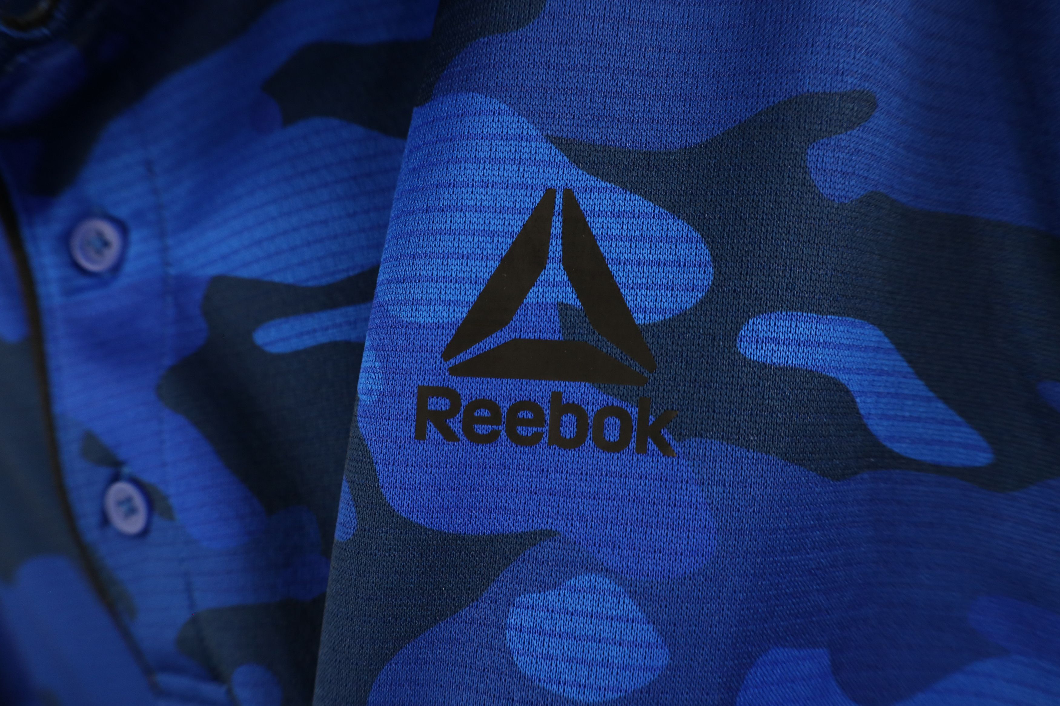 Reebok × Vintage New Reebok Crossfit Camouflage Short Sleeve Polo Shirt Blue Size US L / EU 52-54 / 3 - 4 Thumbnail