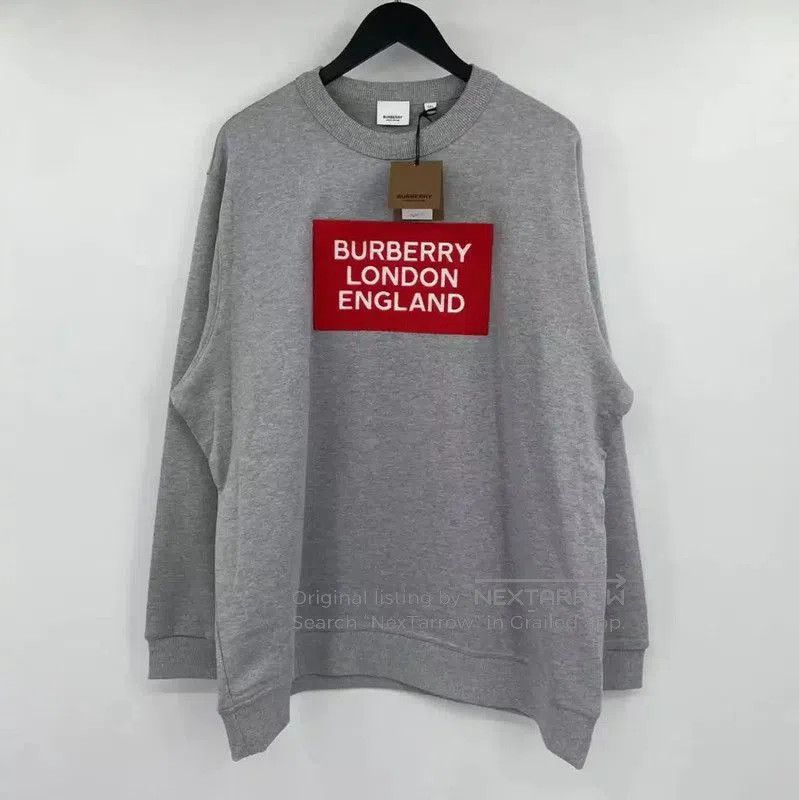 Burberry Burberry Gray Cotton Long Sleeve Sweatshirt. Size US XXL / EU 58 / 5 - 1 Thumbnail