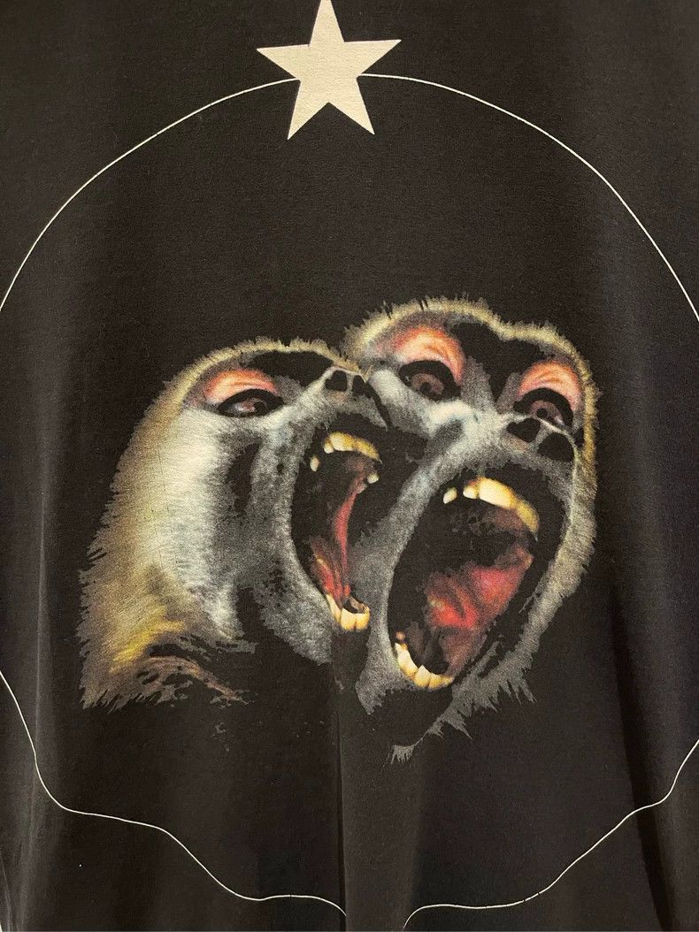 Givenchy Givenchy Black double monkey printed short-sleeve T-shirt Size US XS / EU 42 / 0 - 4 Thumbnail