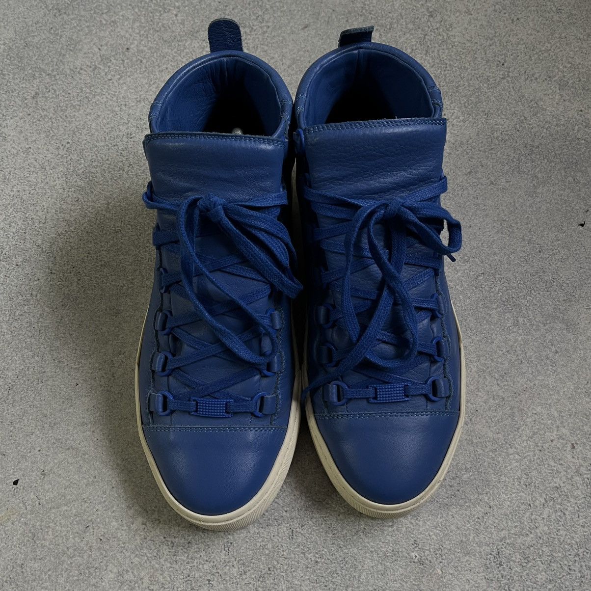 Balenciaga Balenciaga Arena Navy Blue Leather 14 High Tops Lace Up Size US 9 / EU 42 - 4 Thumbnail