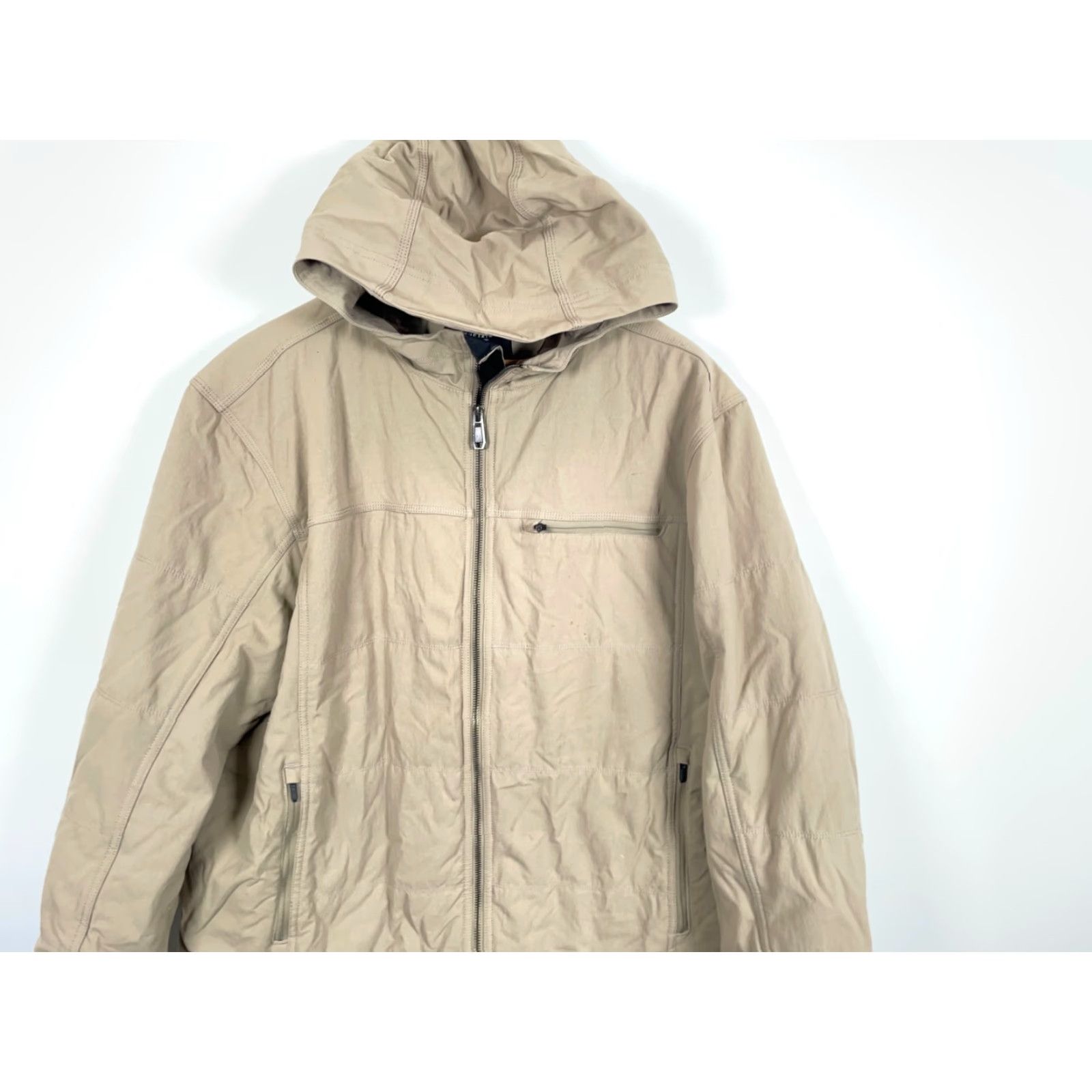 Mountain Hardwear Mountain Hardwear Hooded Zip Up Jacket Men's Large Beige Nylon Insulated Size US L / EU 52-54 / 3 - 4 Thumbnail