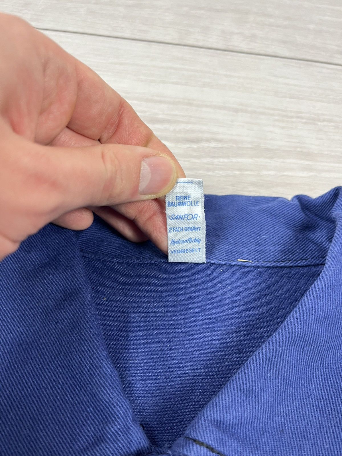 Le Laboureur Le Laboureur Vintage 80s French Blue Work Chore Jacket Size US L / EU 52-54 / 3 - 8 Thumbnail