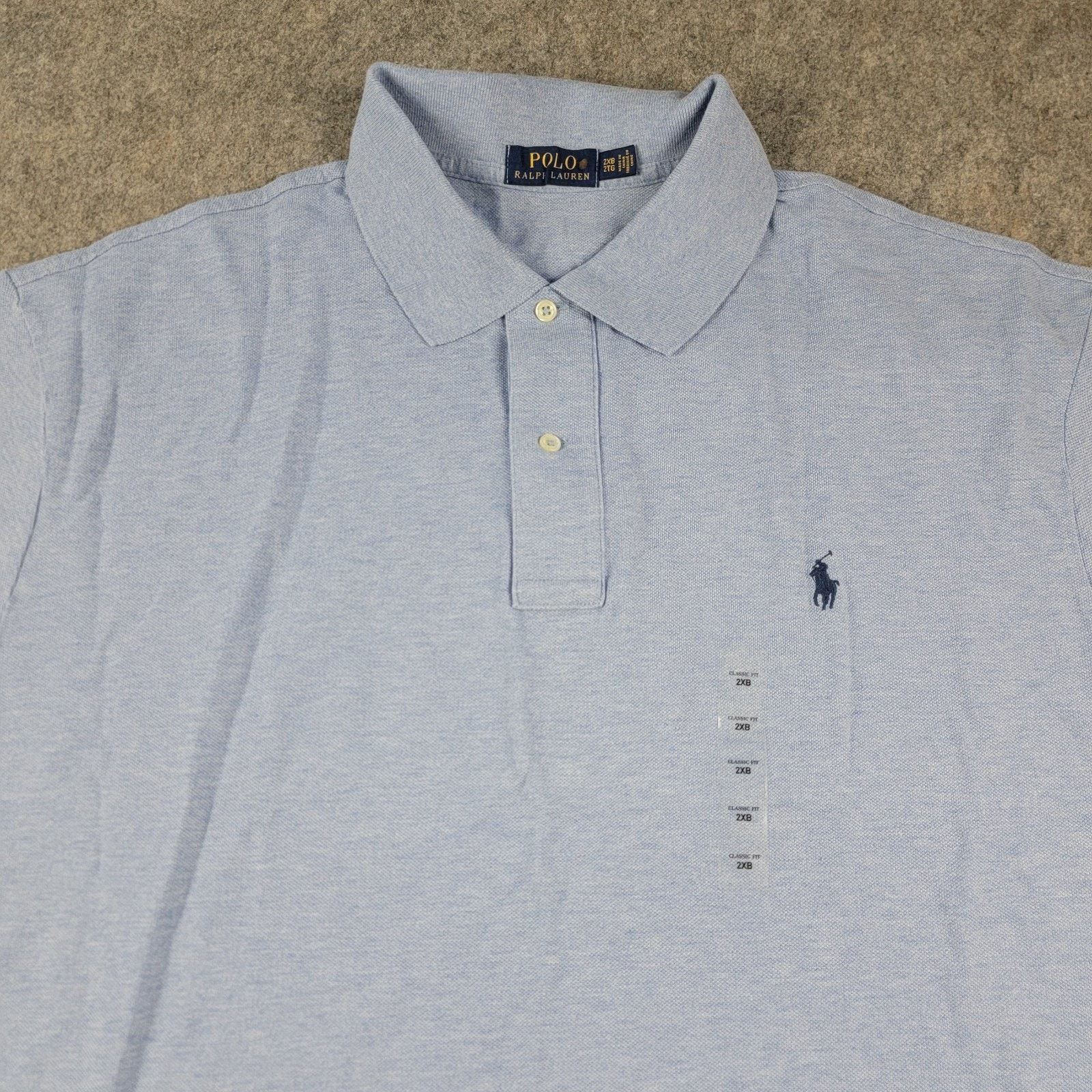 Polo Ralph Lauren Polo Ralph Lauren Polo Shirt Mens Light Blue Short Sleeve Size US XXL / EU 58 / 5 - 6 Thumbnail