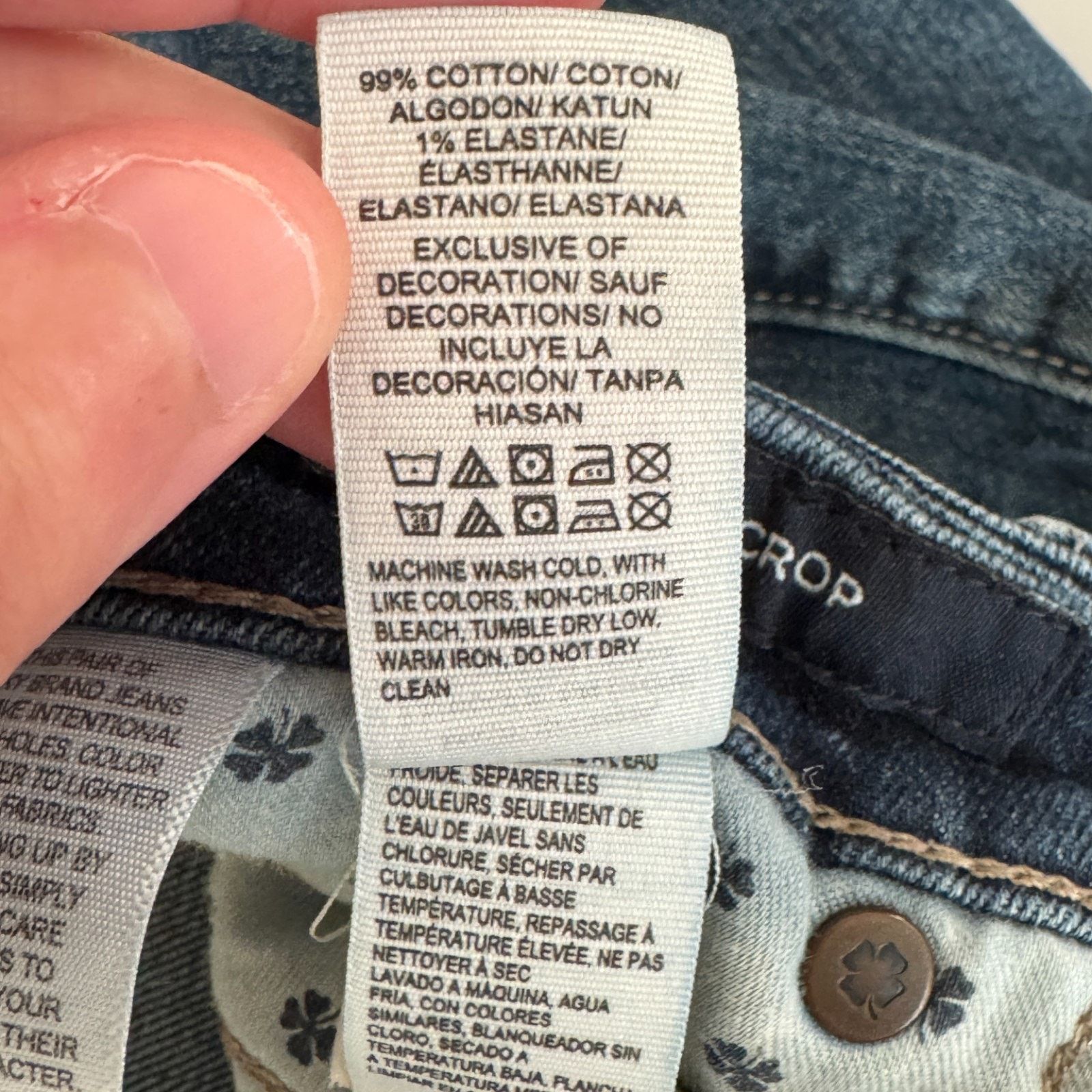 Lucky Brand Lucky Brand Sweet Crop Jeans Womens 6/28 Blue Stretch Denim Size 28" / US 6 / IT 42 - 12 Thumbnail