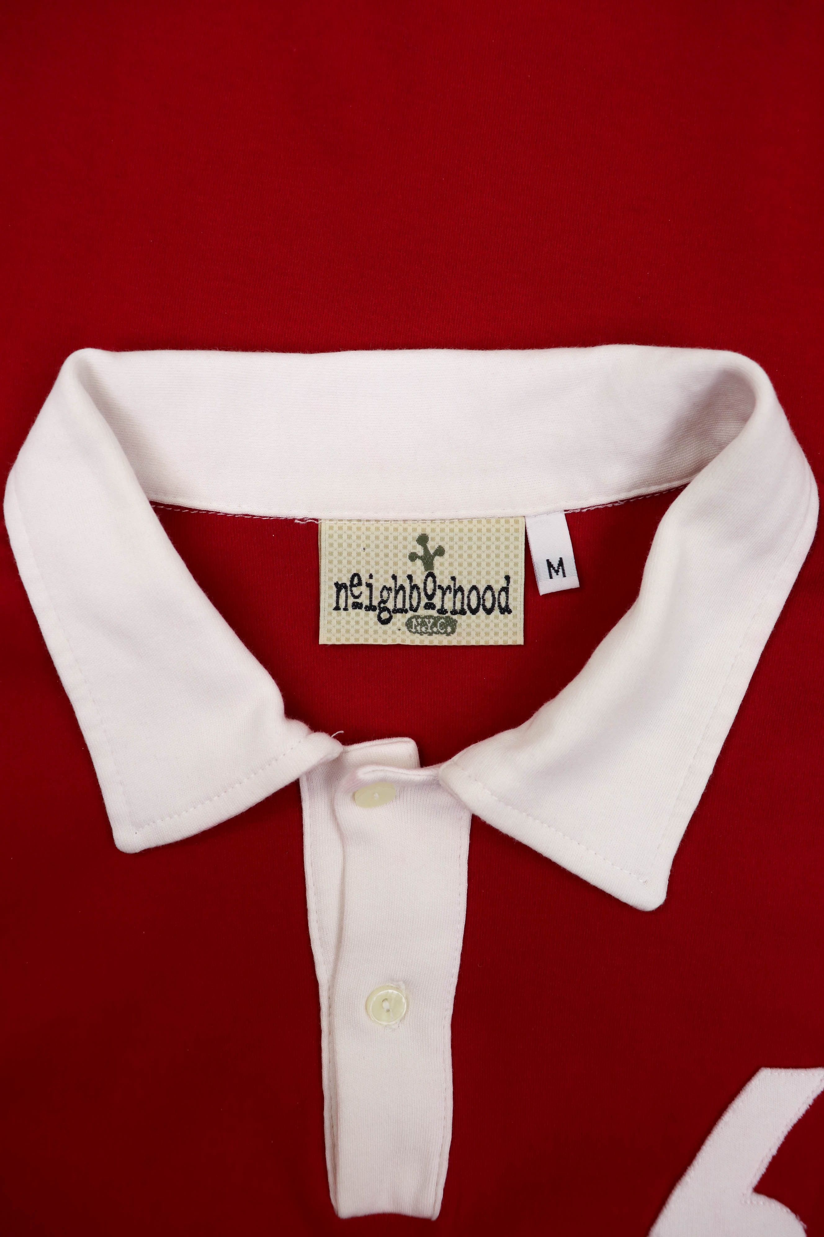 Japanese Brand Neighborhood NYC Vintage Red Contrast Collar Polo Shirt Size US M / EU 48-50 / 2 - 5 Thumbnail