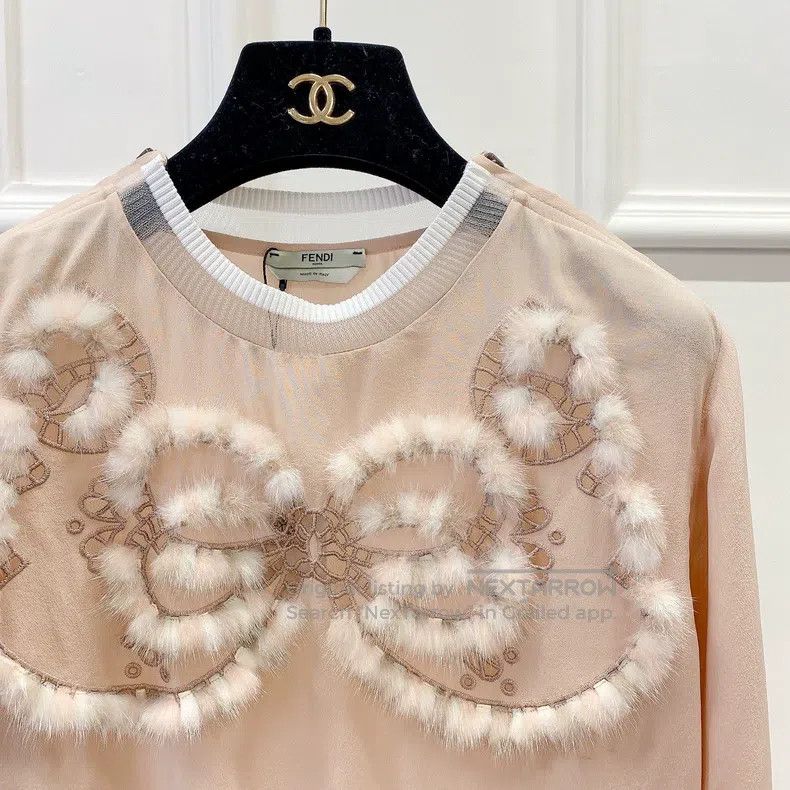Fendi Fendi Pink Crewneck Short Sleeve T-Shirt Size XXS / US 00 / IT 34 - 3 Thumbnail
