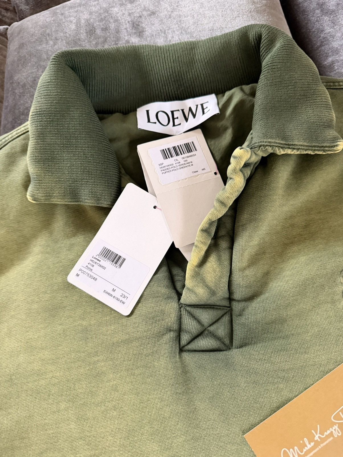 Loewe BNWT ! $1950 LOEWE Padded Puffer Heavy Cotton Polo T-Shirt Size US M / EU 48-50 / 2 - 6 Thumbnail