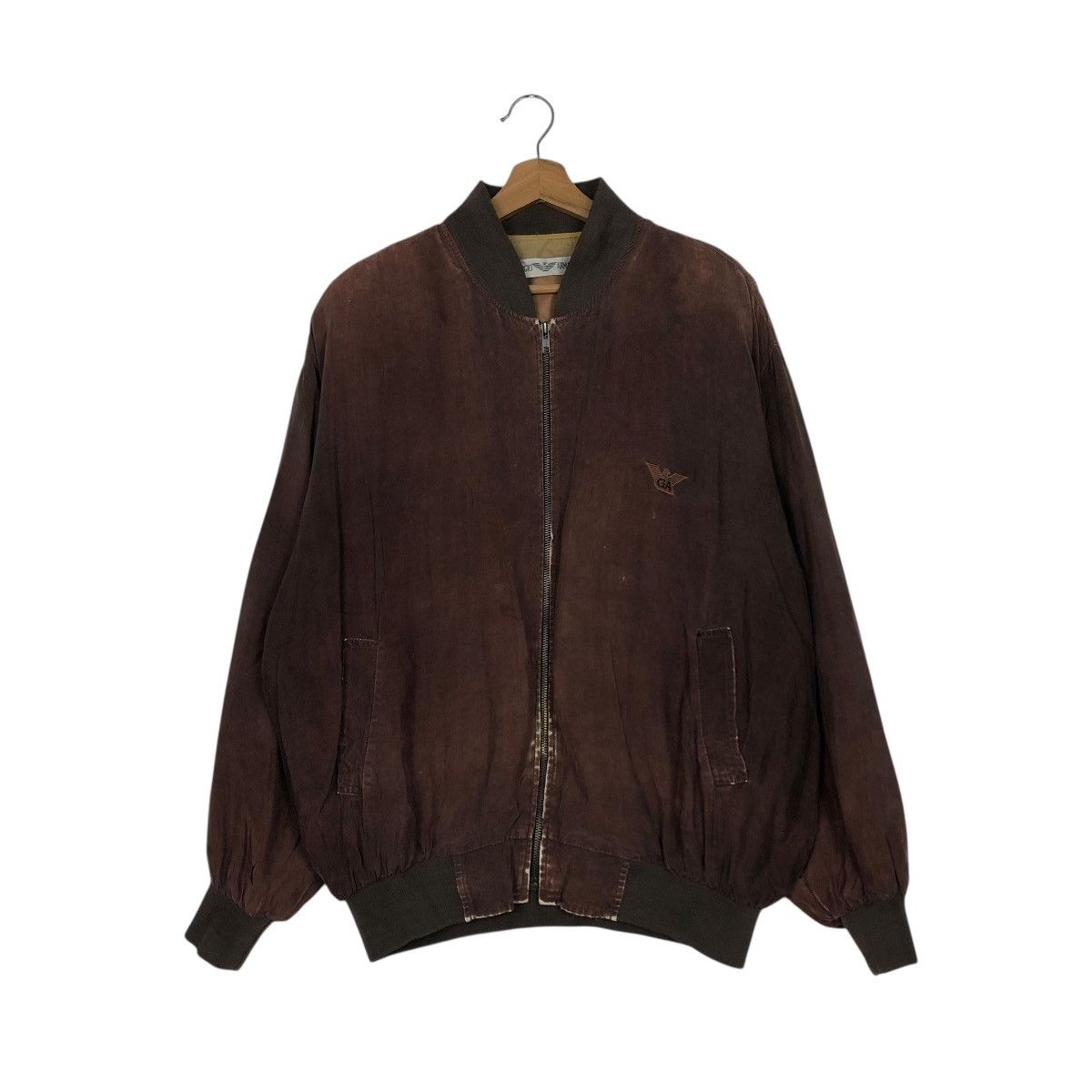 Giorgio Armani 🔥VINTAGE BOMBER JACKET GIRGIO ARMANI BIG LOGO EMBROIDERY Size US M / EU 48-50 / 2 - 3 Thumbnail