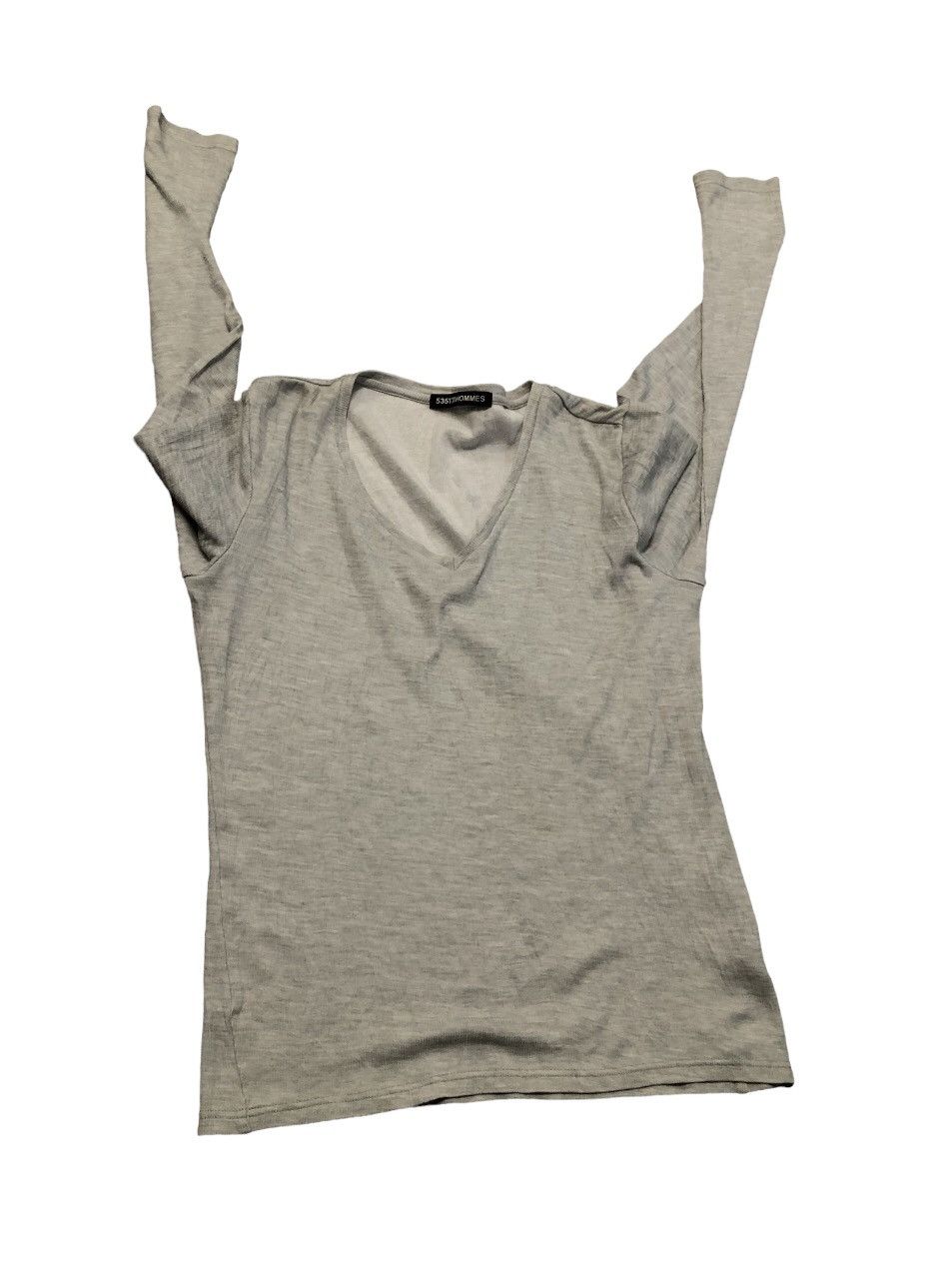 5351 POUR LES HOMMES × Designer 5351 Pour Les Hommes Vintage Long Sleeve Tee Shirt Size M / US 6-8 / IT 42-44 - 5 Thumbnail