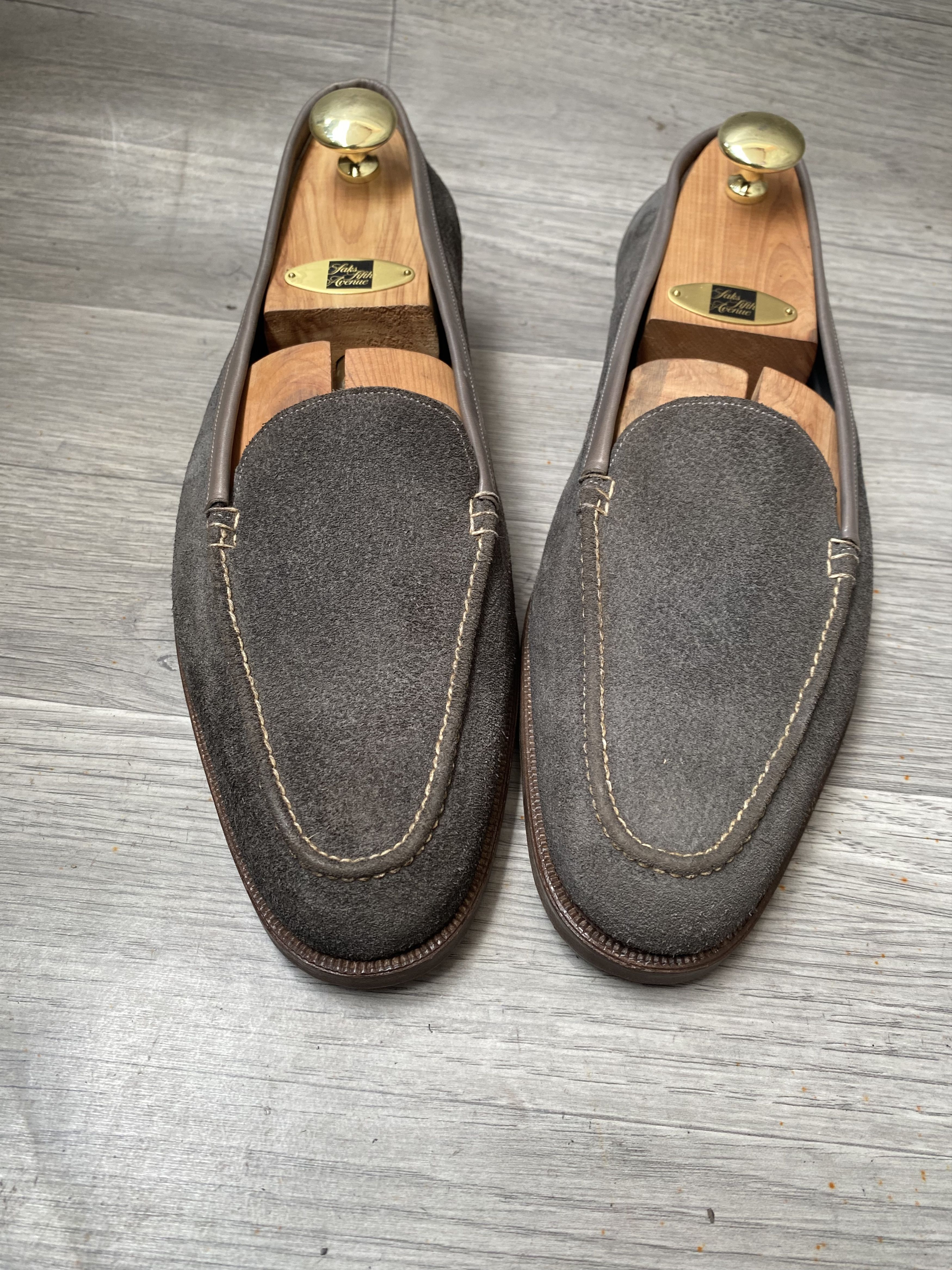 George Cleverley George cleverly grey suede slip on suede shoes sz uk 8.5 Size US 9.5 / EU 42-43 - 2 Thumbnail