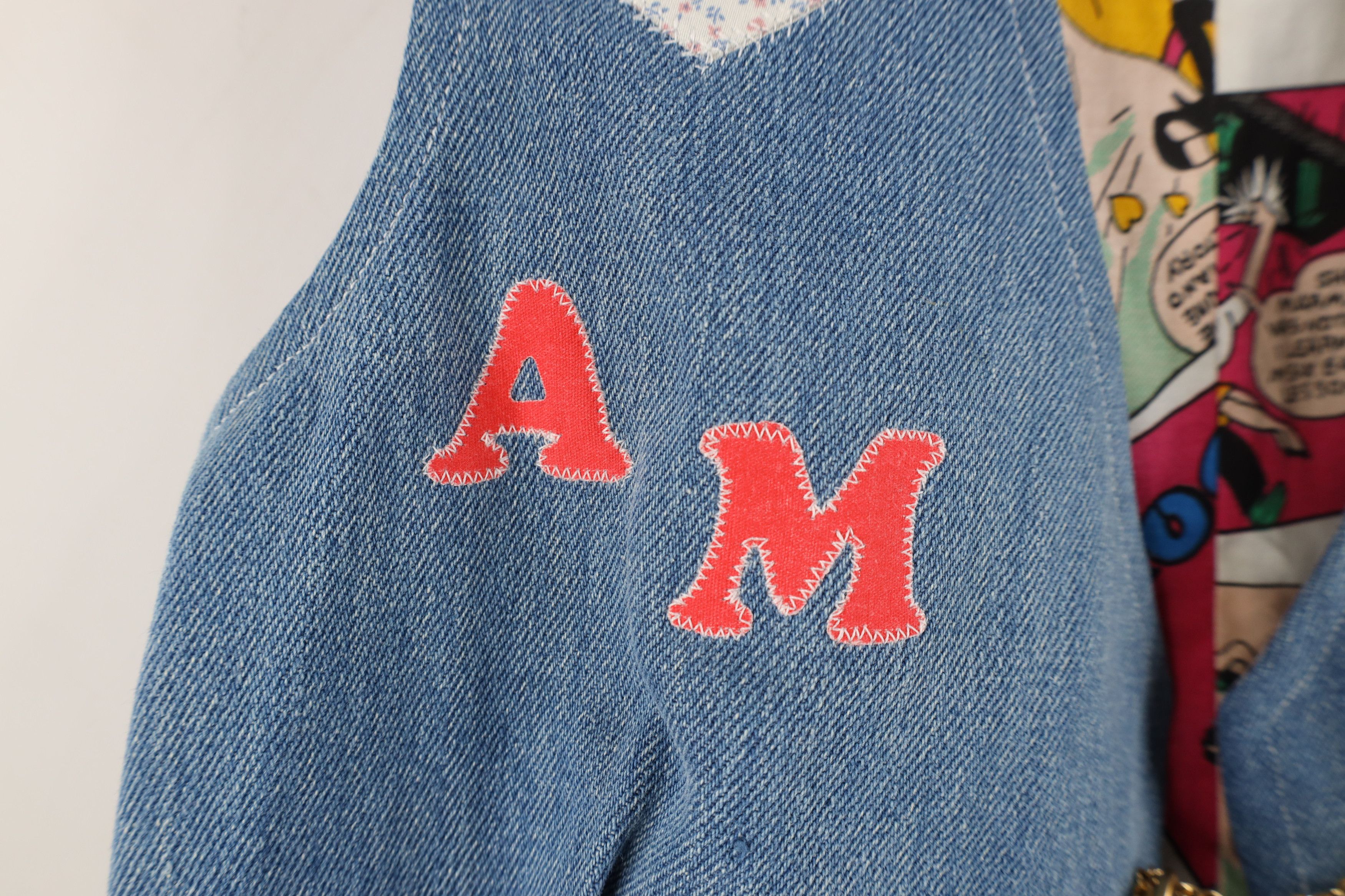Vintage Vintage 90s Streetwear Comic Denim Jean Vest Jacket Blue Size S / US 4 / IT 40 - 4 Thumbnail