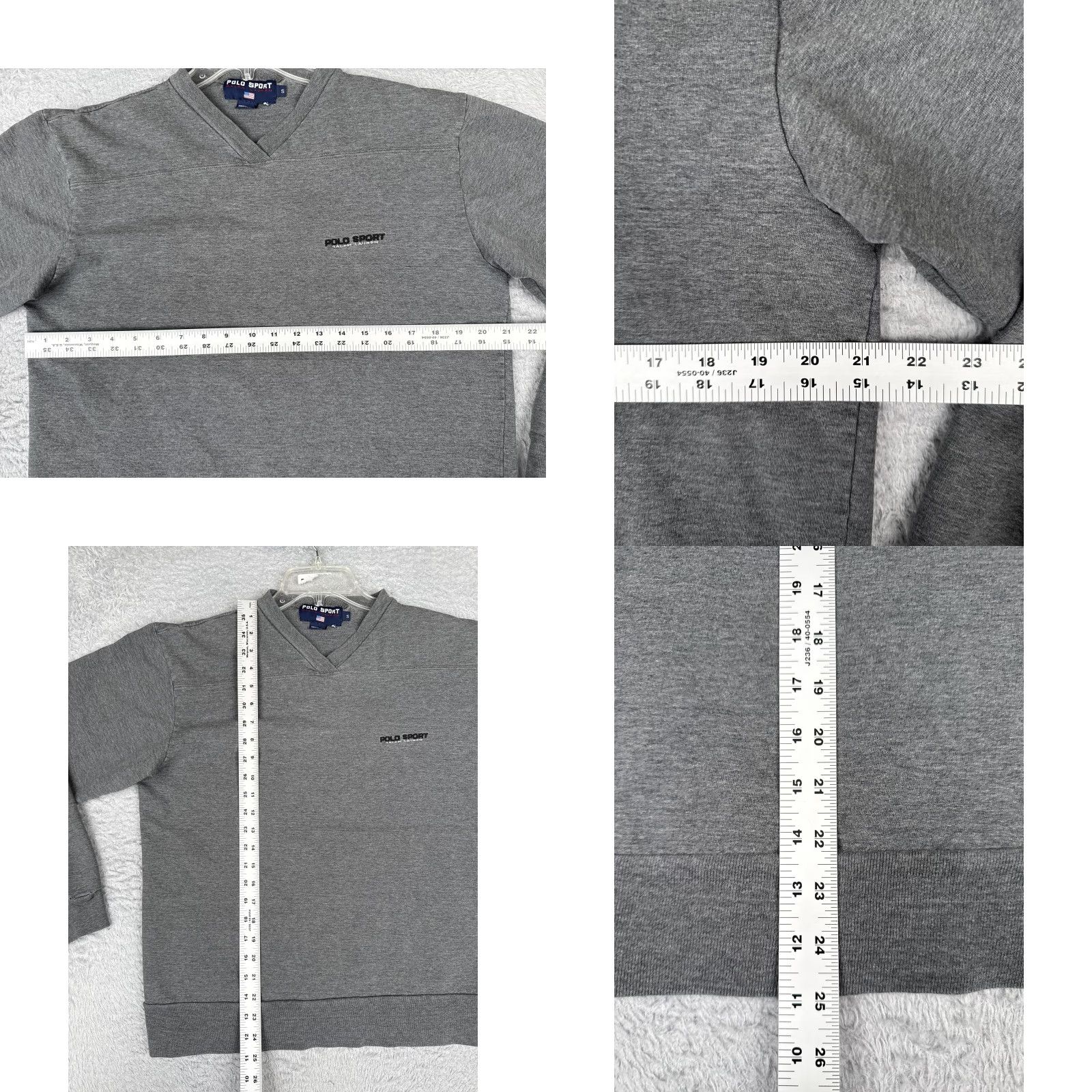 Polo Ralph Lauren Polo Ralph Lauren Polo Sport Sweater Mens Small Gray V-Neck Logo Cotton Pullover Size US S / EU 44-46 / 1 - 8 Thumbnail