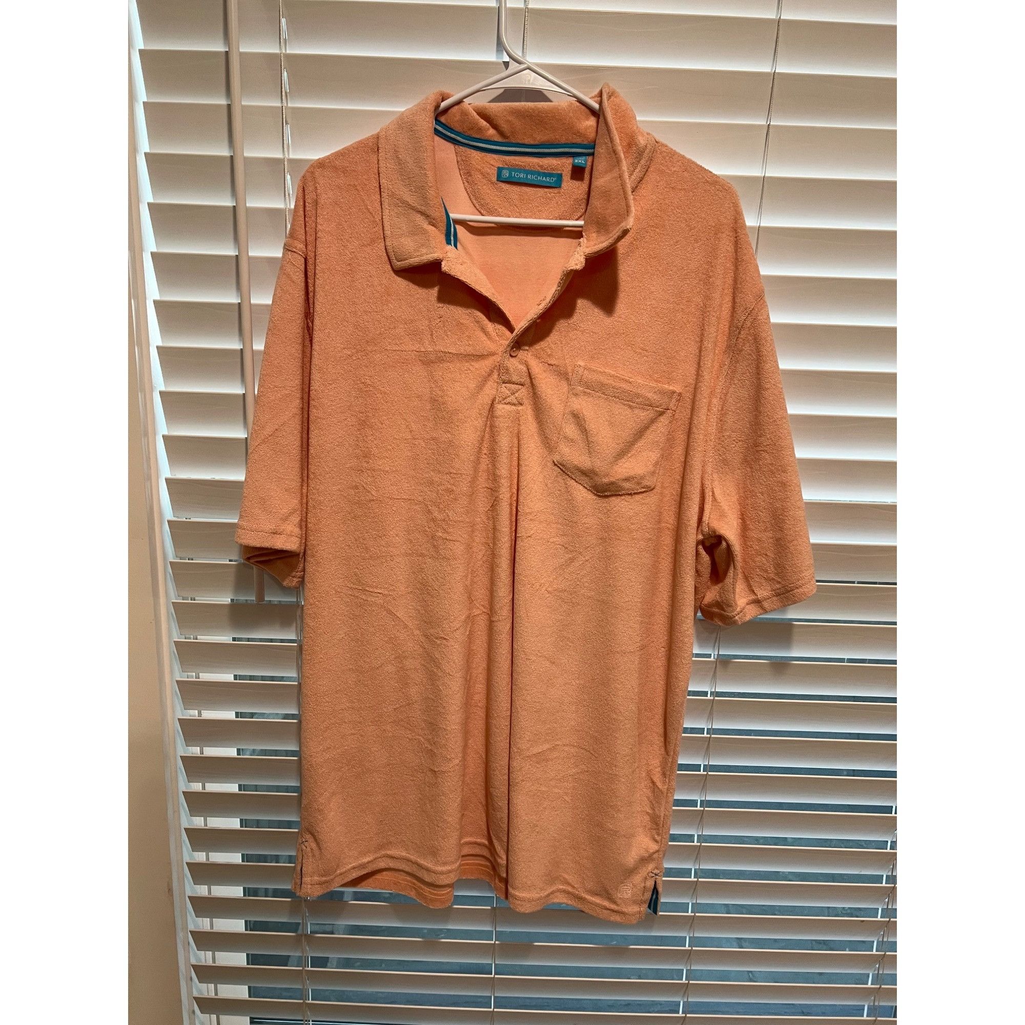 Tori Richard Tori Richard Terry Cloth Polo Shirt - Size XXL Size US XXL / EU 58 / 5 - 1 Thumbnail