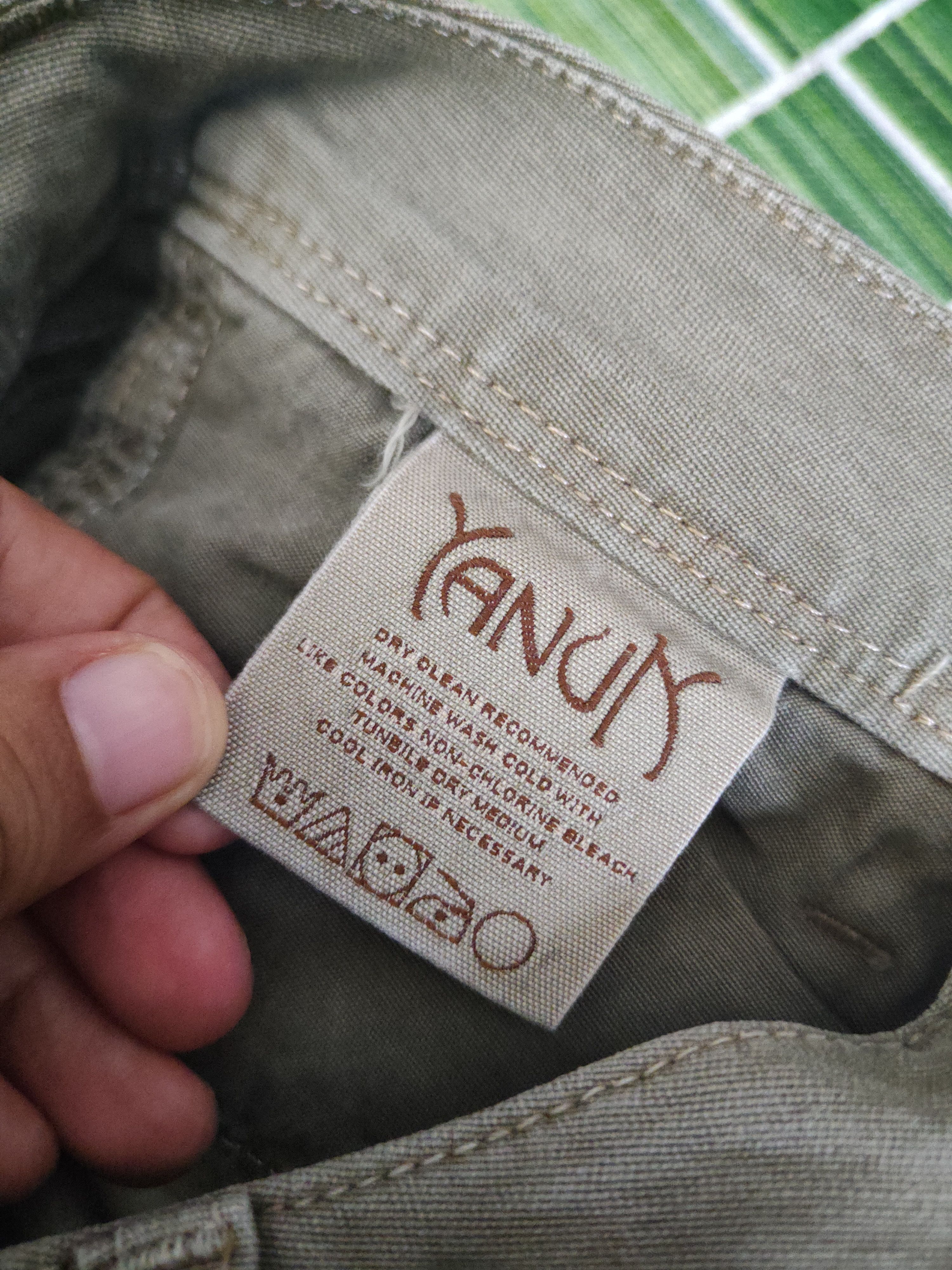 Japanese Brand DL Yanuk Army Green Multipocket Cargo Pants #2171 Size 27" / US 4 / IT 40 - 13 Thumbnail