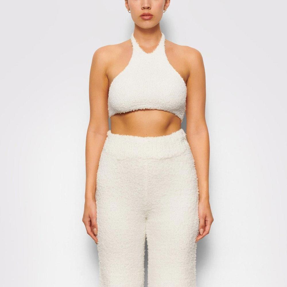 Designer CT640a Skims NWOT Cozy Knit Halter Bra Bone 2X/3X Size XXL / US 16-18 / IT 52-54 - 2 Thumbnail