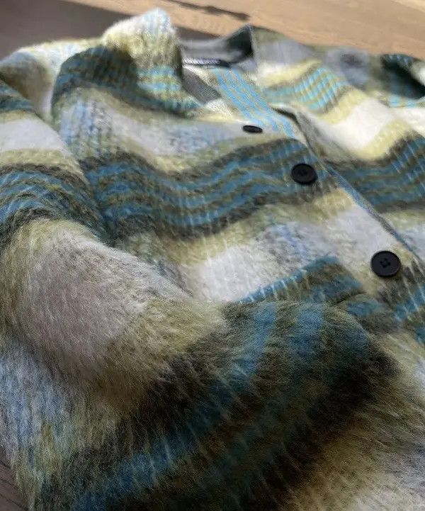 Japanese Brand Kurusu x Rena Outdoor retro fluffy plaid fashion jacket Size US L / EU 52-54 / 3 - 6 Thumbnail