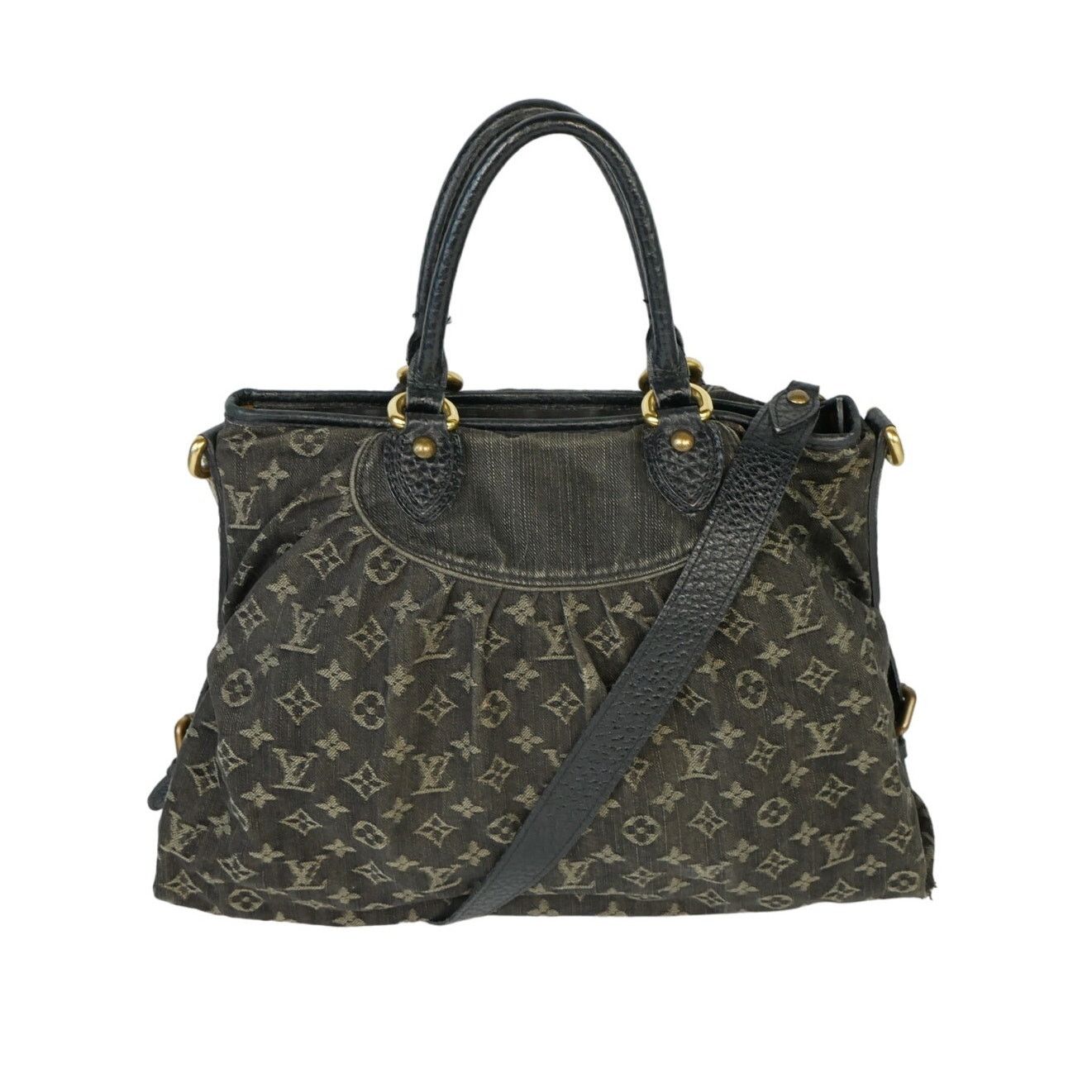 Louis Vuitton Louis Vuitton Black Denim Neo Cabby Tote Size ONE SIZE - 2 Thumbnail