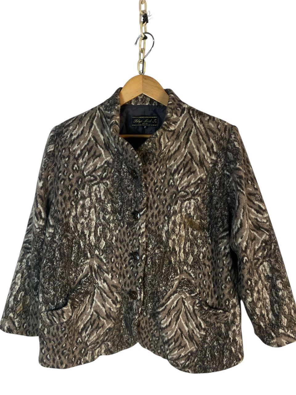 Japanese Brand Leopard fullprint button up jacket by Tokyo look Size L / US 10 / IT 46 - 1 Thumbnail