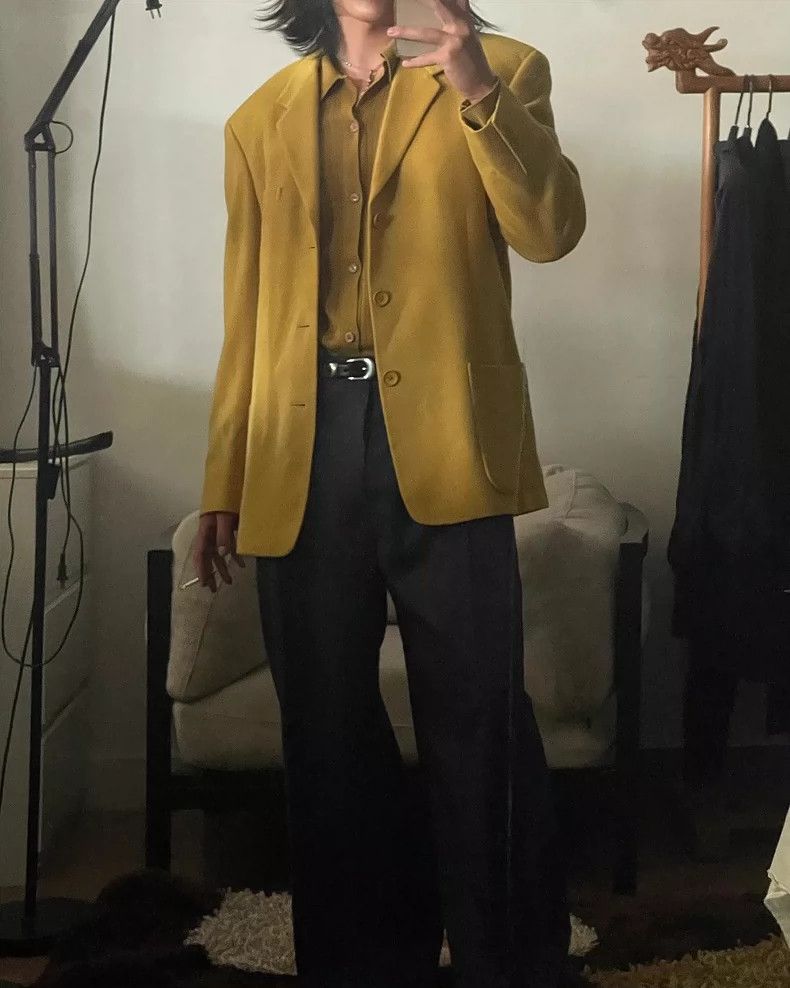 Yohji Yamamoto Yohji Yamamoto Early turmeric wool suit jacket 2506-Nextarr Size US M / EU 48-50 / 2 - 2 Thumbnail