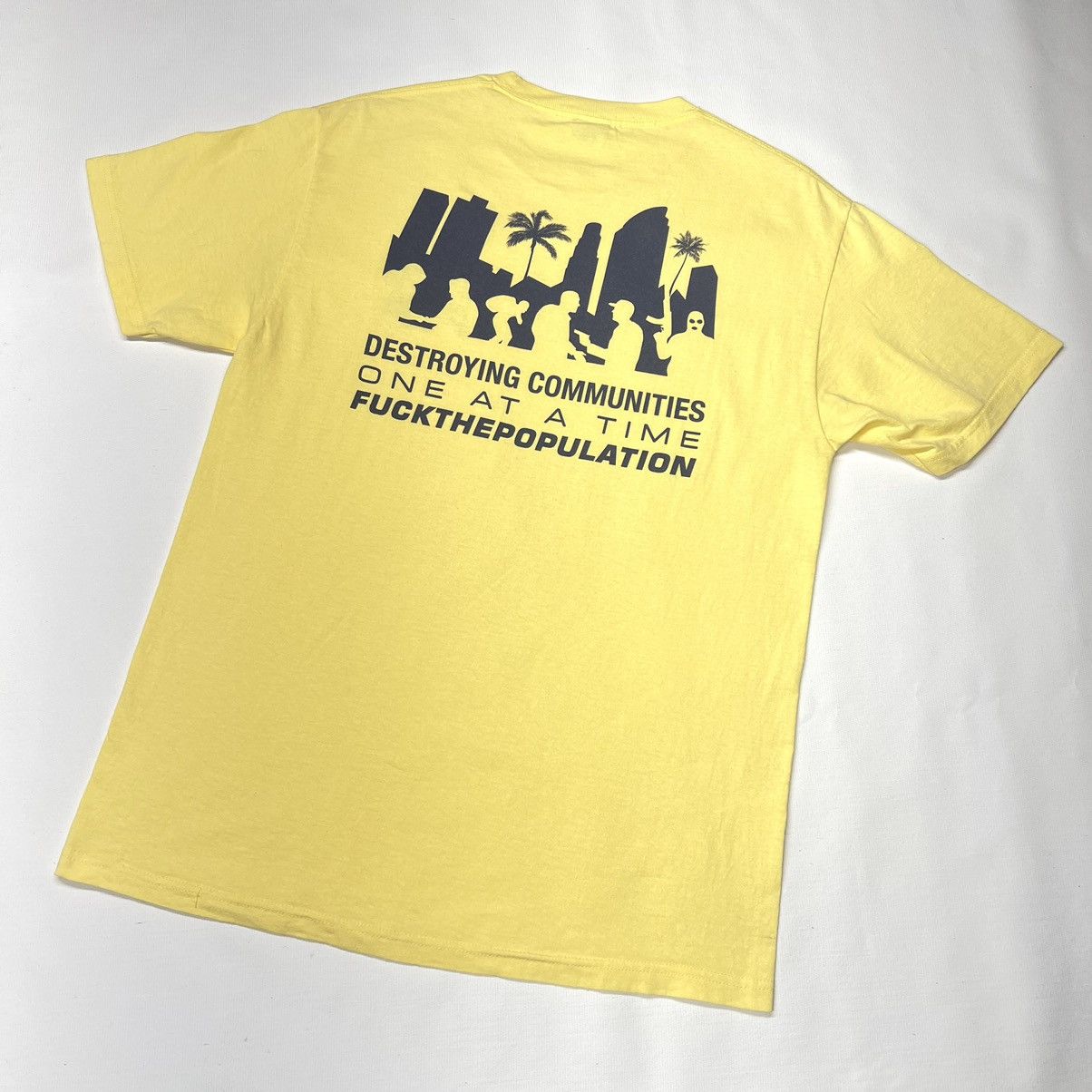Fuck The Population FTP Fuck The Population Logo Communities Yellow Tee Shirt Size US L / EU 52-54 / 3 - 1 Thumbnail