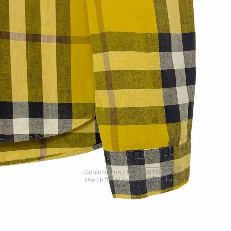 Burberry Burberry Yellow Cotton Short-Sleeve Shirt. Size L / US 10 / IT 46 - 5 Thumbnail