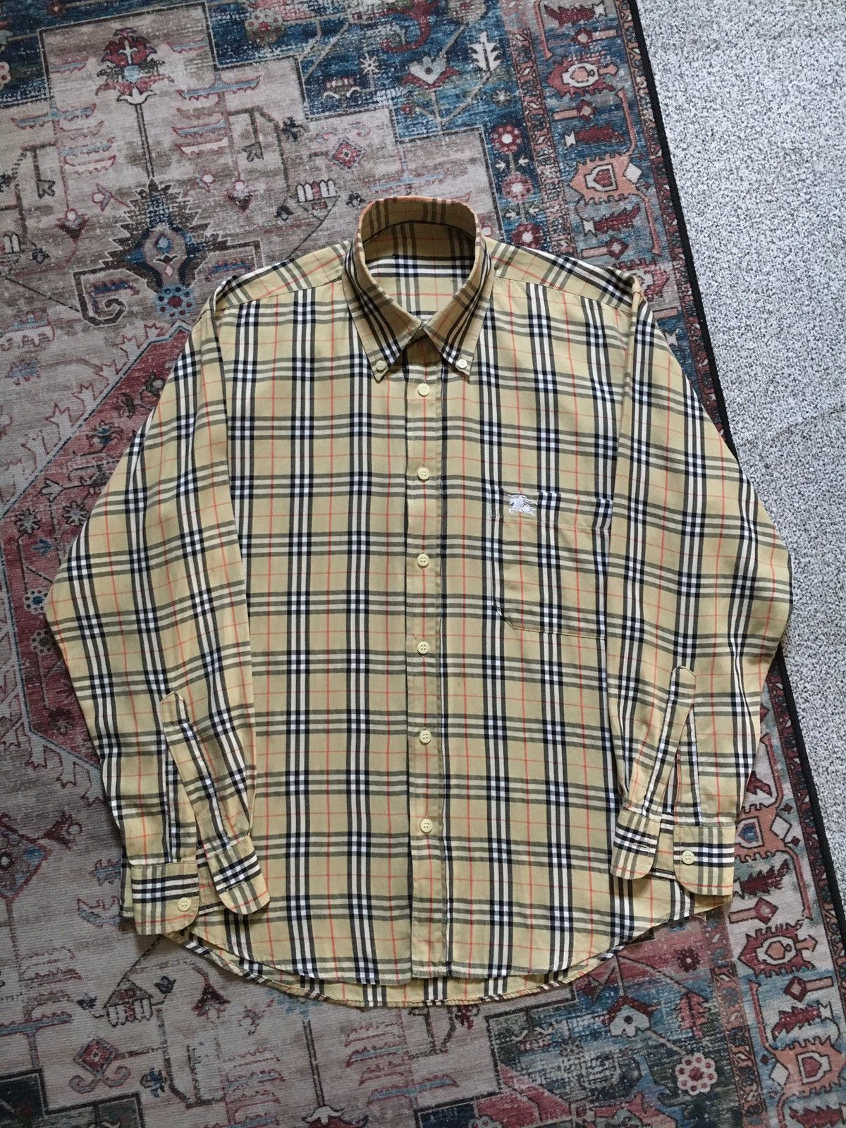 Burberry × Vintage Burberrys Novacheck button down shirt Size US M / EU 48-50 / 2 - 1 Thumbnail