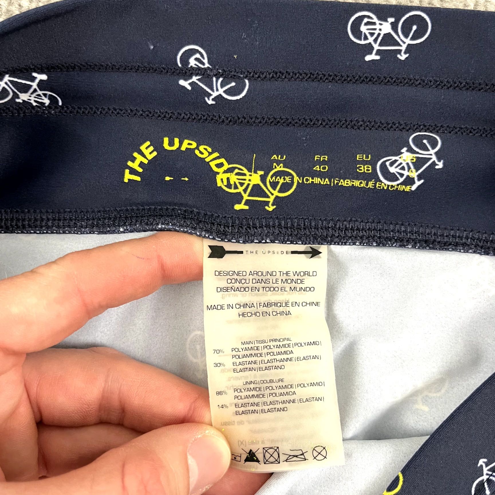 The Upside SOULCYCLE x THE UPSIDE Leggings Womens Small Cropped 24" Navy Blue Workout Gym Size 28" / US 6 / IT 42 - 2 Thumbnail