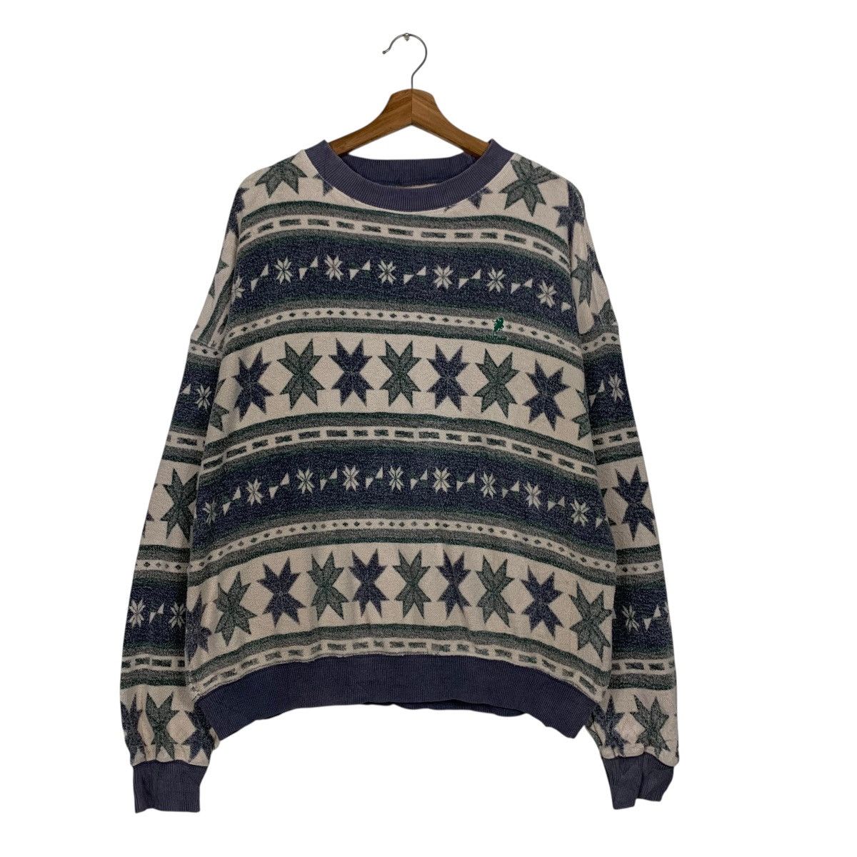 Vintage VINTAGE POLO COUNTRY Fair Isle Crewneck Sweatshirt 3583-C164 Size US L / EU 52-54 / 3 - 1 Thumbnail